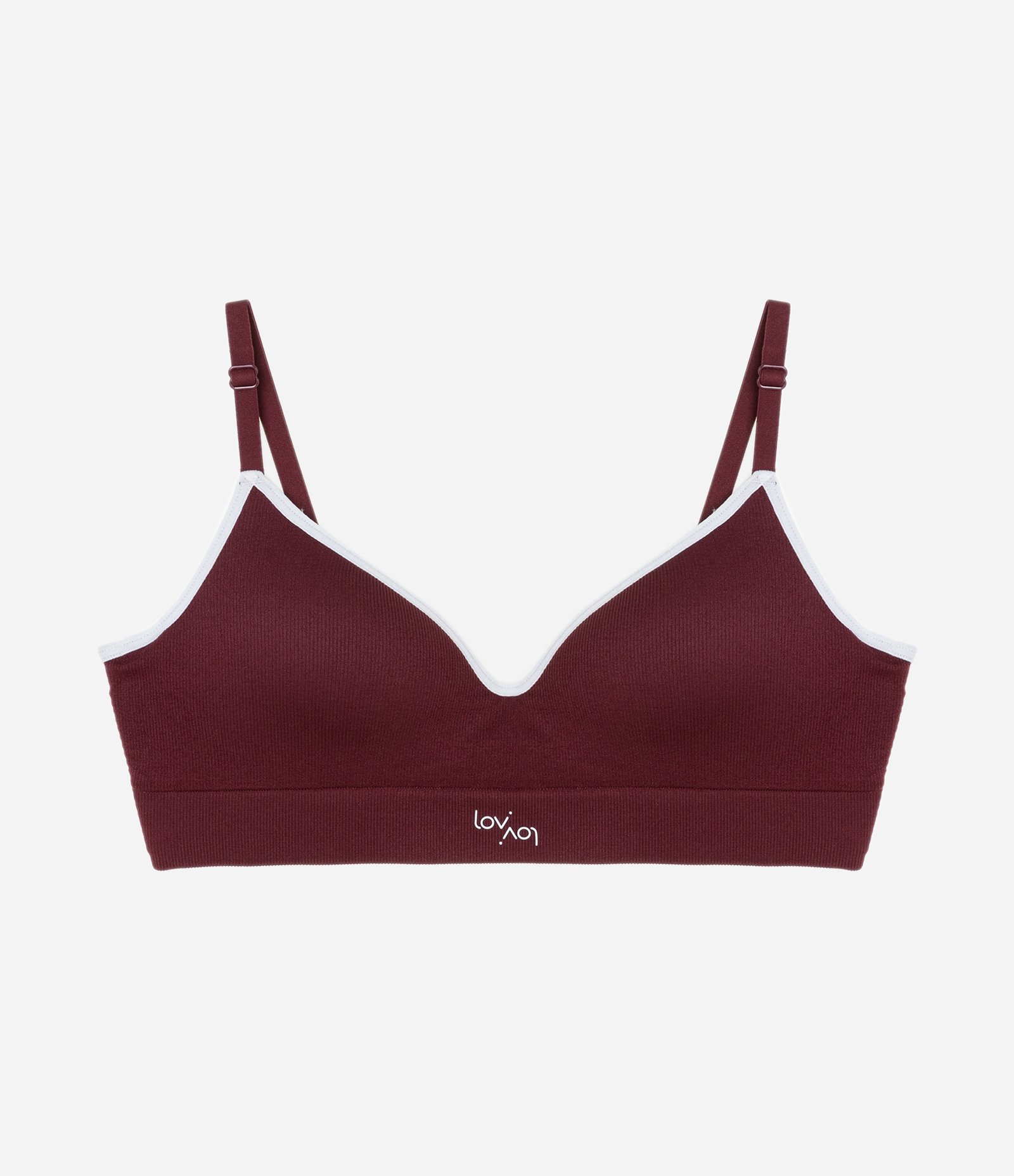 Sutiã Base com Bojo Seamless e Textura Bordô 6