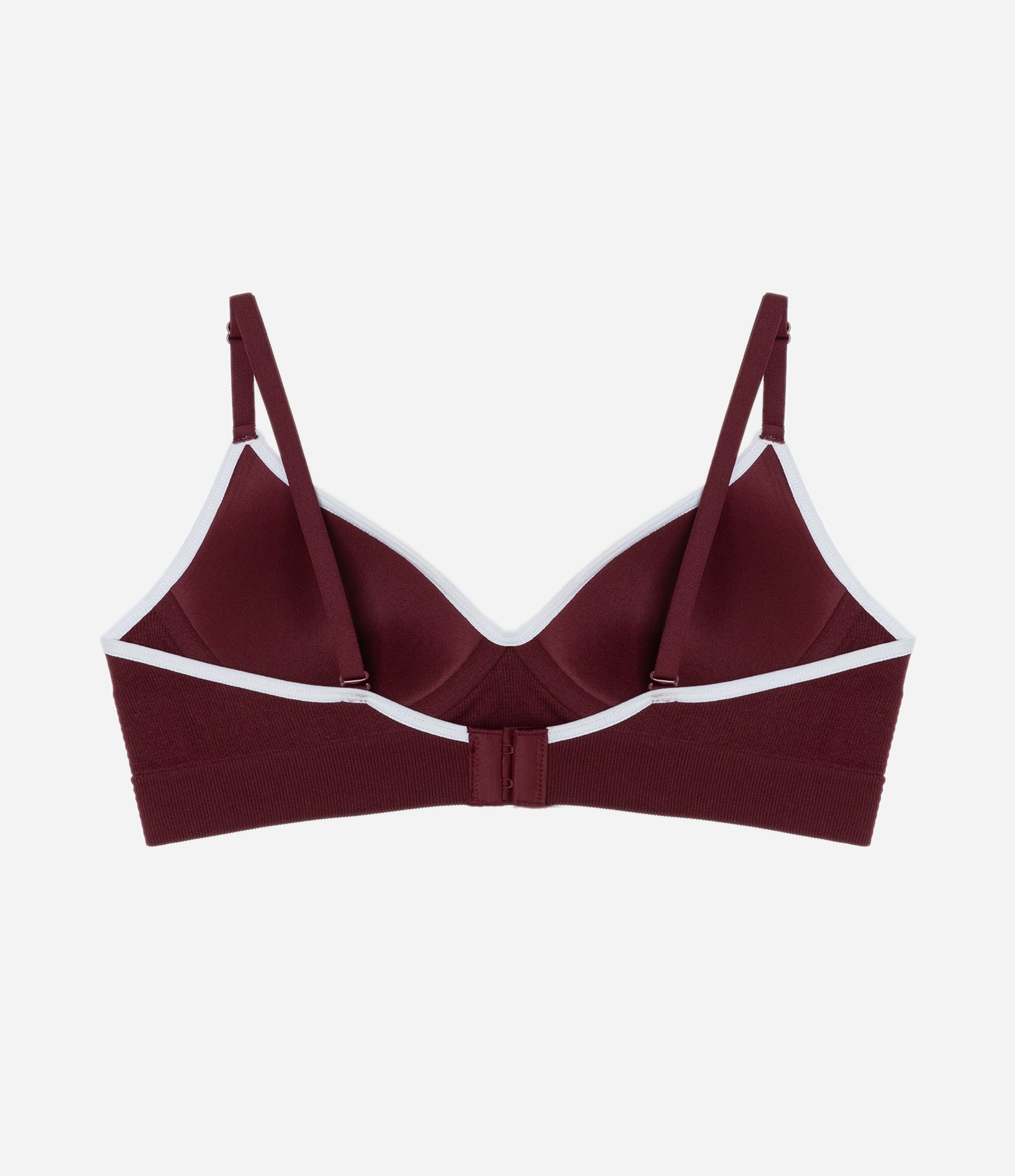 Sutiã Base com Bojo Seamless e Textura Bordô 7