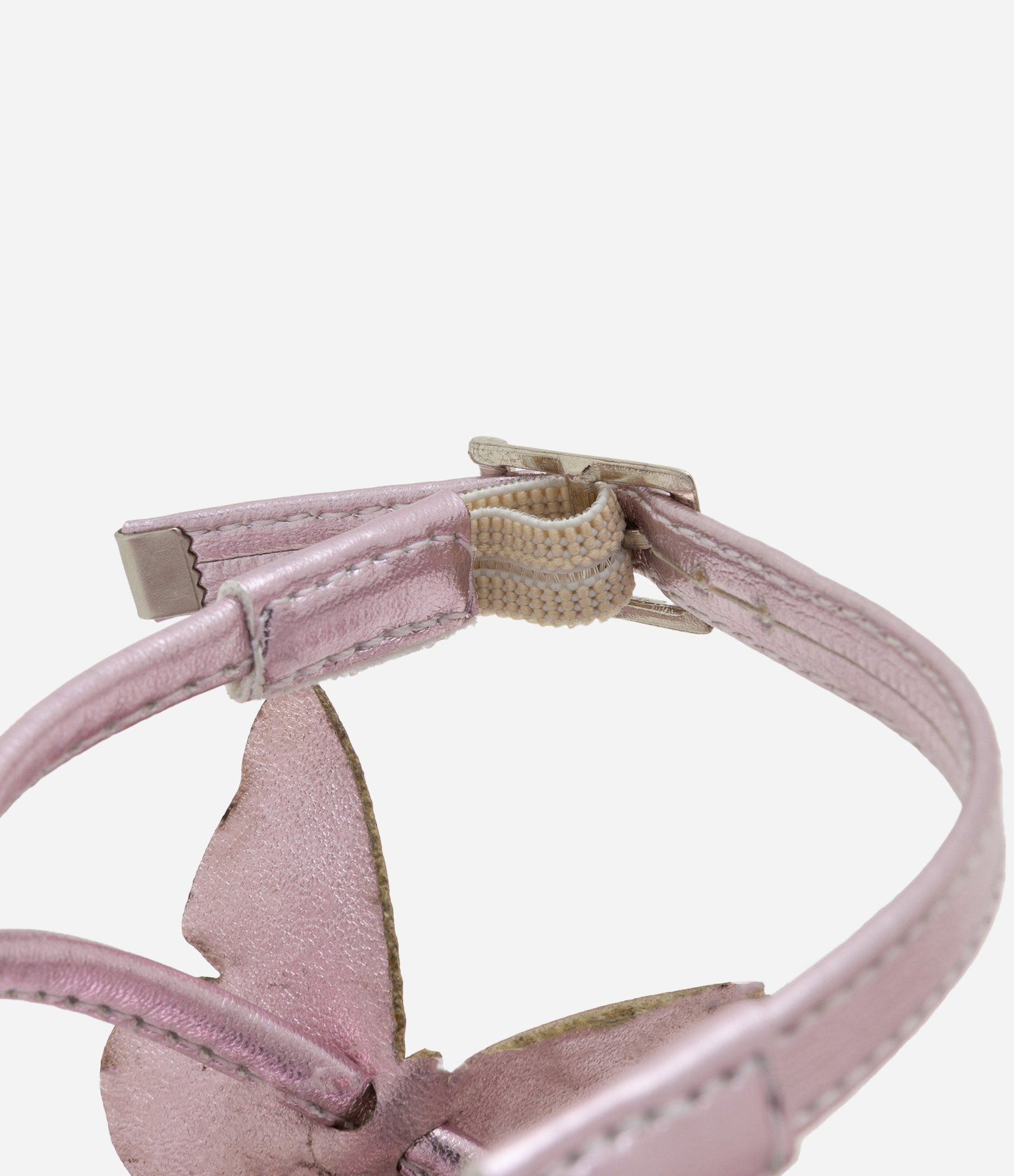 Sandália Infantil com Tiras Finas e Borboletas Aplicadas - Tam 28 ao 33 Rosa 3