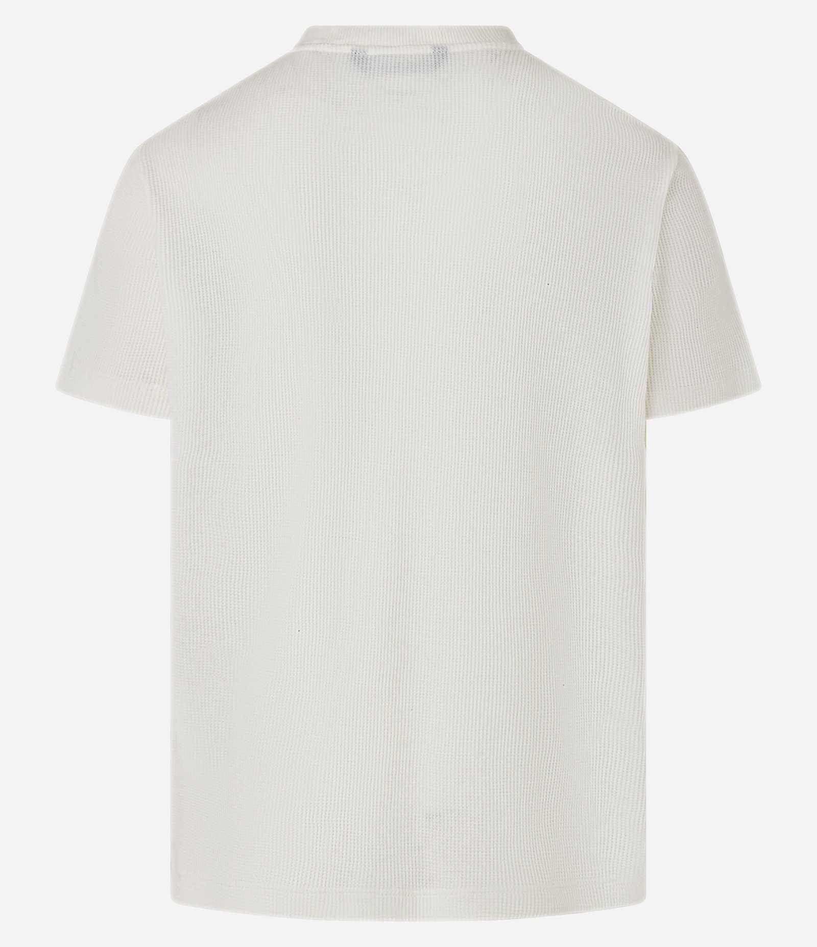 Camiseta Regular em Algodão com Textura Waffle Branco 9