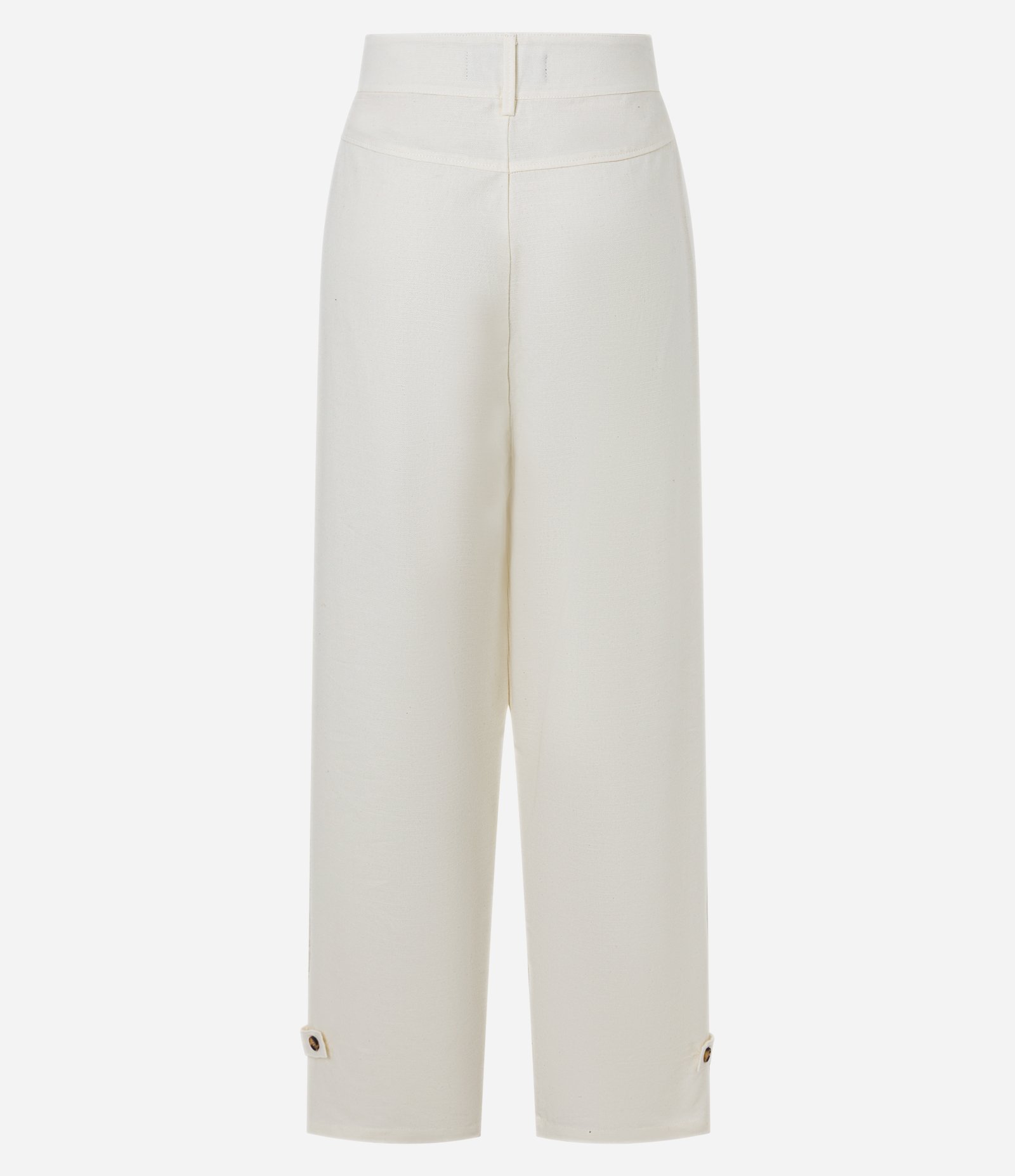 Calça Balloon em Sarja com Detalhes Branco 7