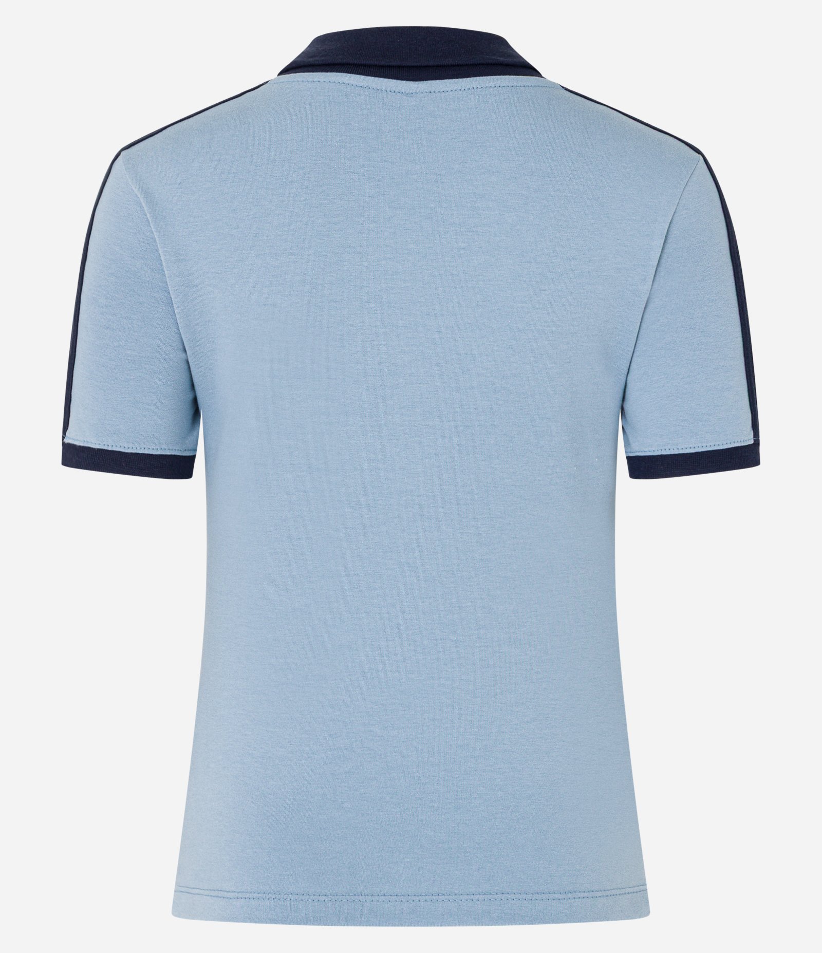 Blusa Polo em Algodão com Gola Contrastante e Bordado Seattle Azul 6