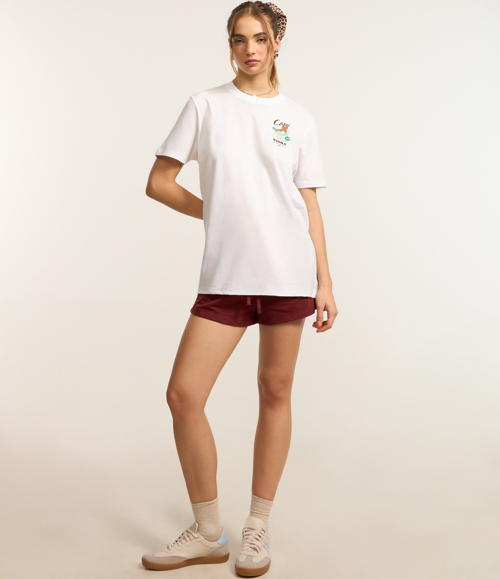 Camiseta em Algodão com Estampa Capivara Caipirinha Branco 3