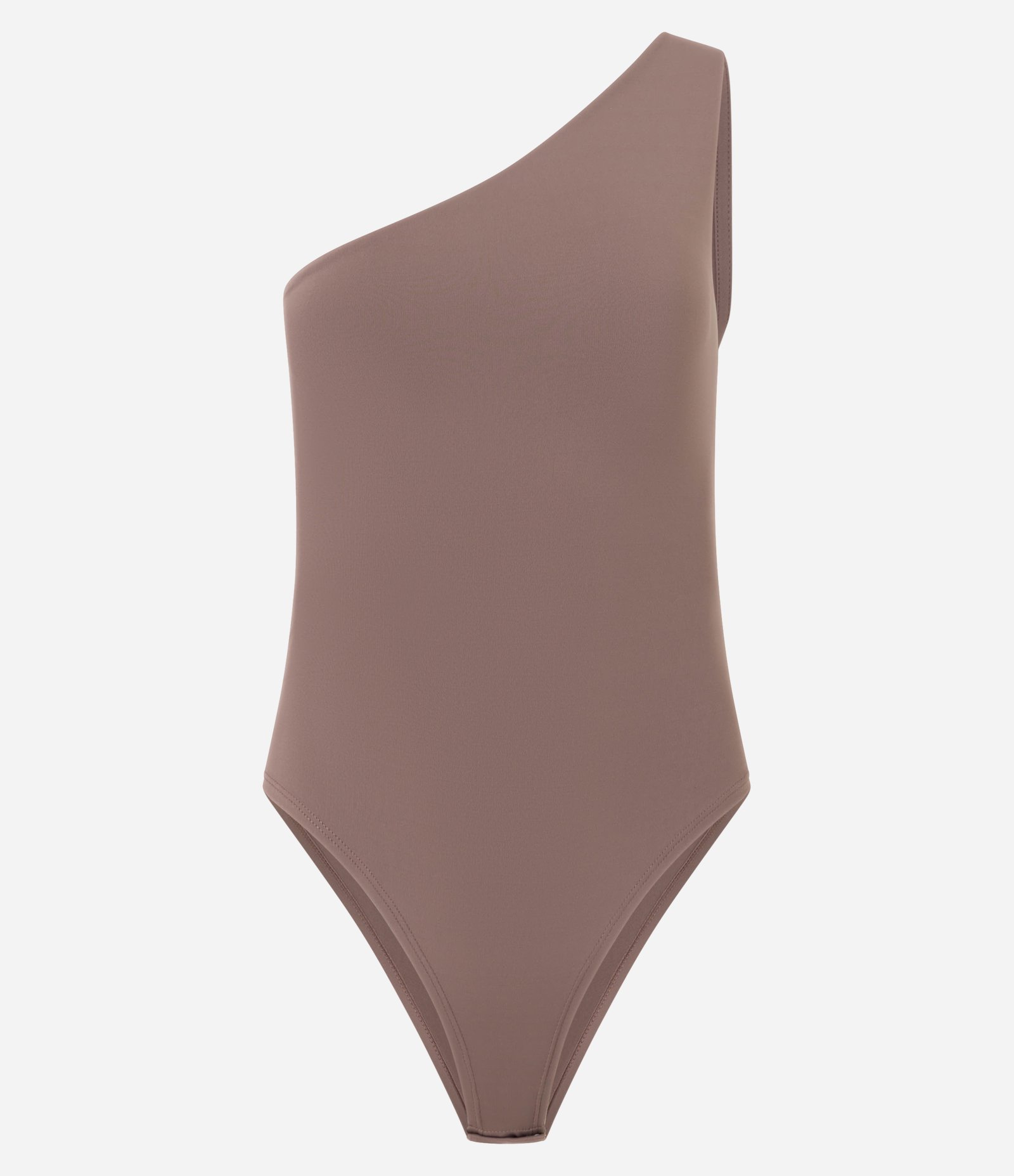 Body Ombro Único em Microfibra Marrom Acinzentado 6