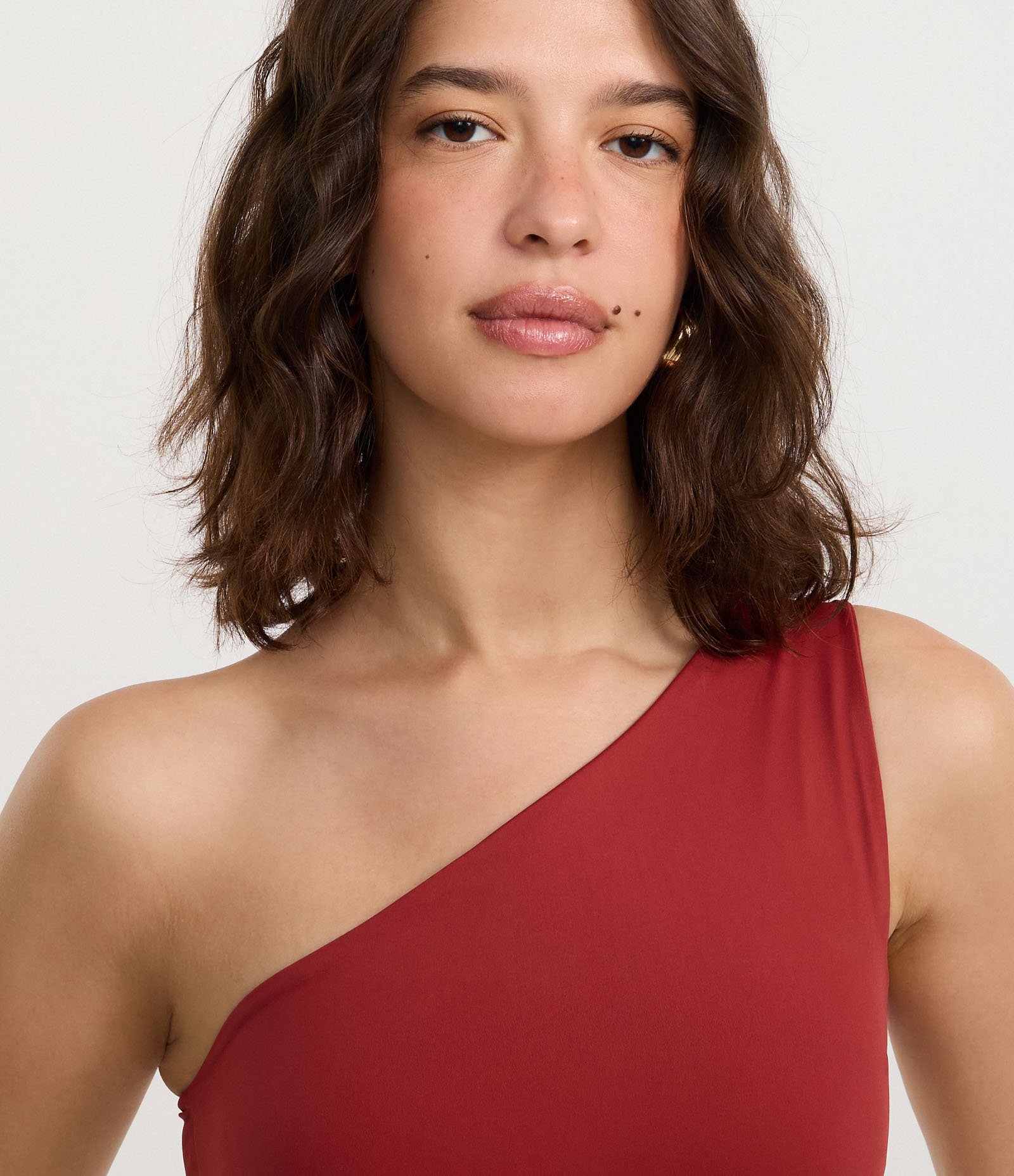 Body Ombro Único em Microfibra Vermelho 5