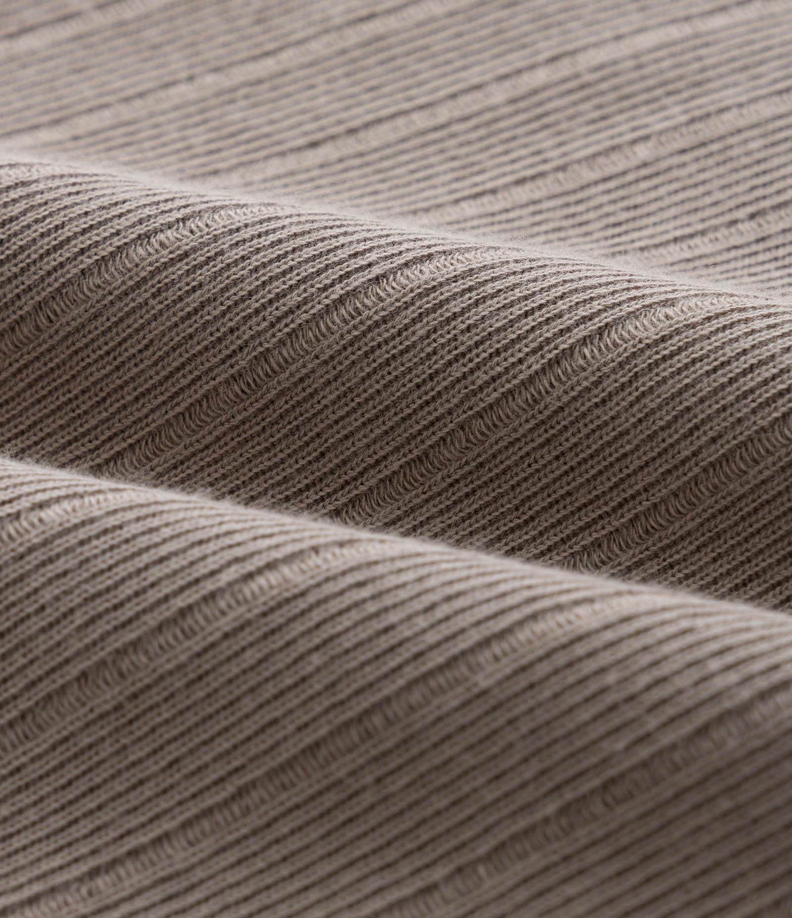 Camiseta Slim em Algodão com Textura Canelada Bege 6