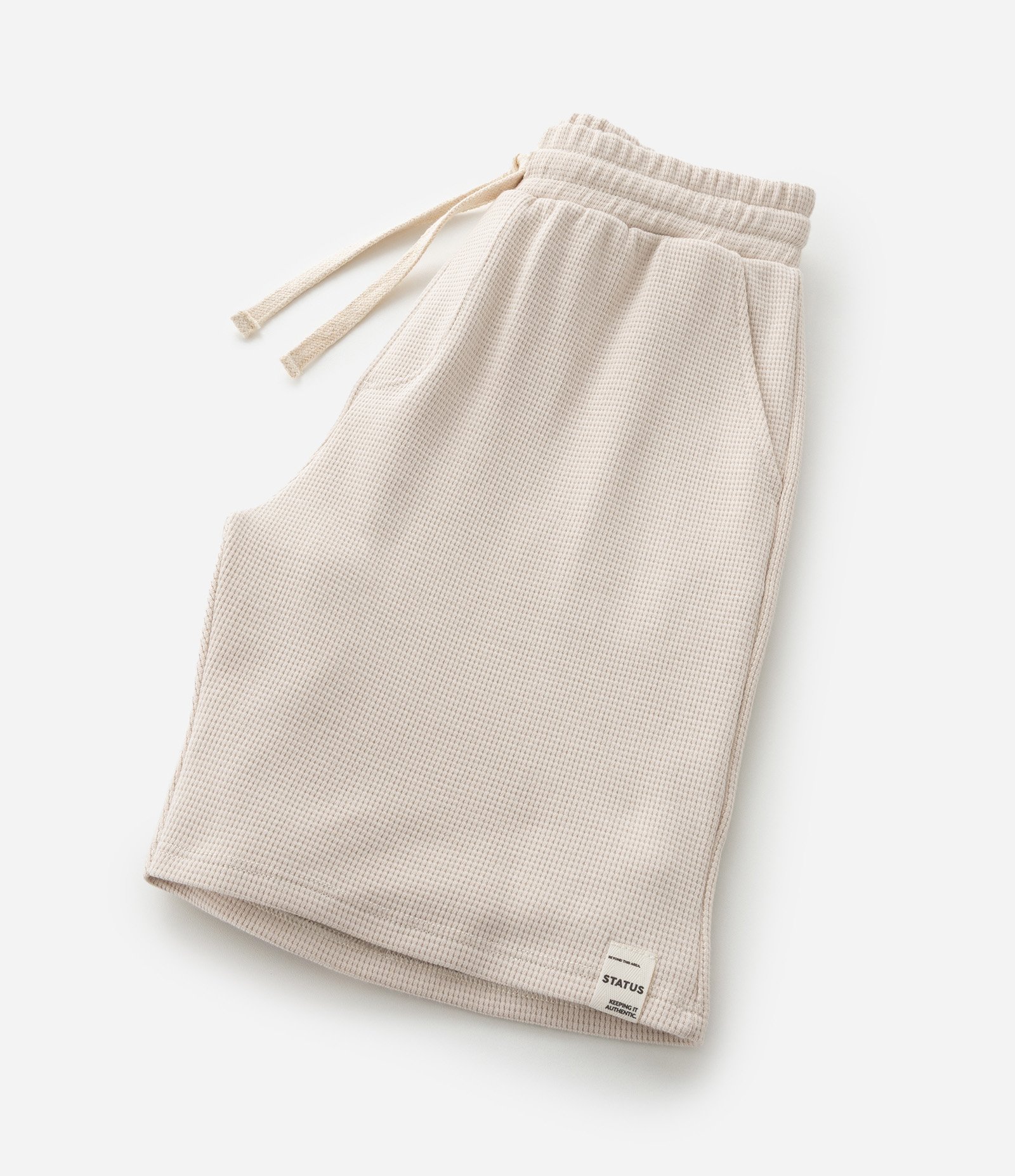 Bermuda Infantil com Textura Waffle - Tam 5 a 14 Anos Bege 4