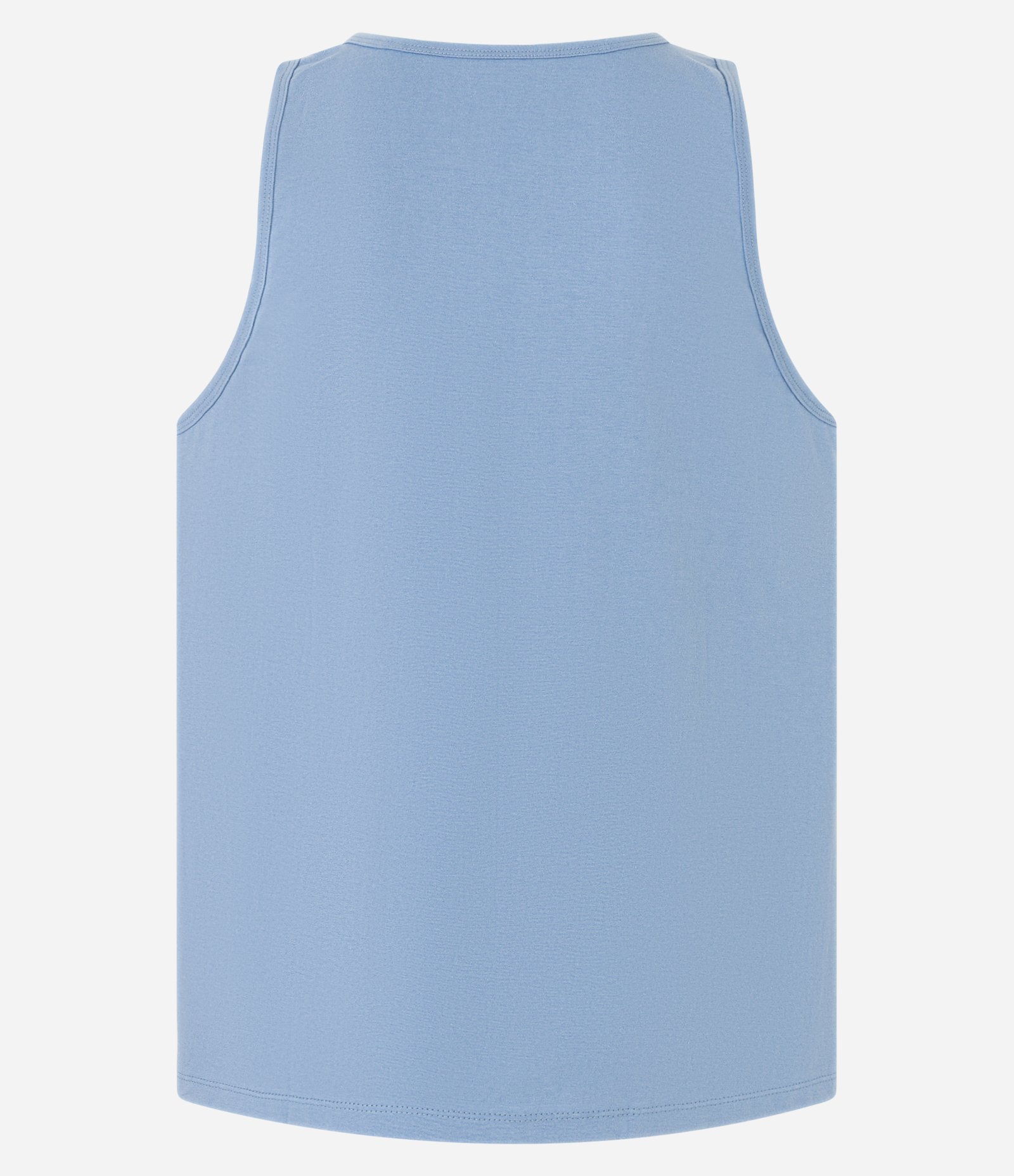 Regata Regular em Algodão com Estampa Lettering Care Way Less Azul 6