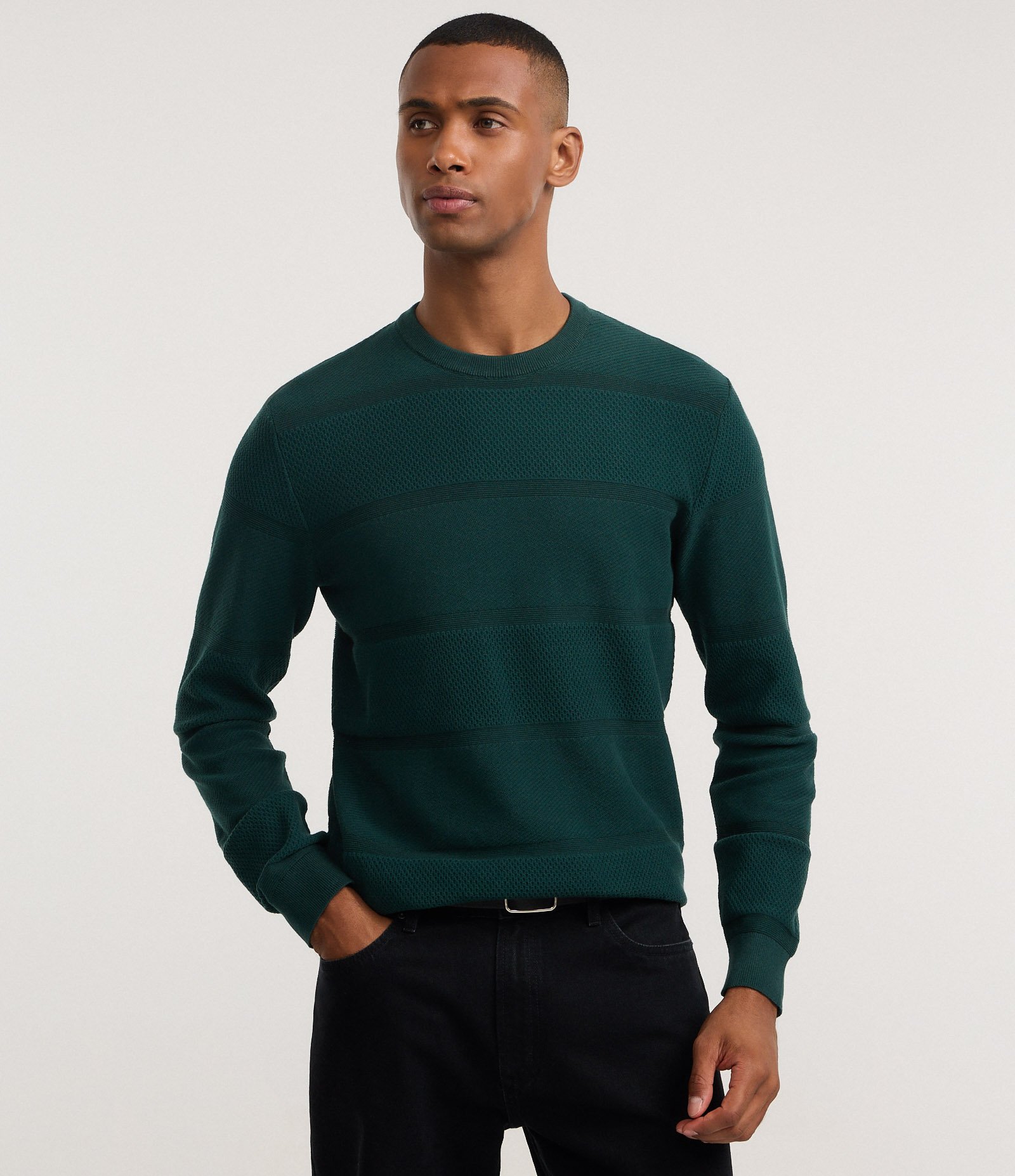 Casaco Comfort em Algodão Texturizado Verde 1