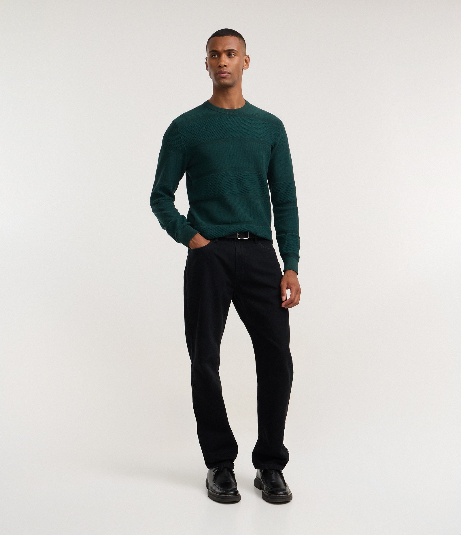 Casaco Comfort em Algodão Texturizado Verde 2