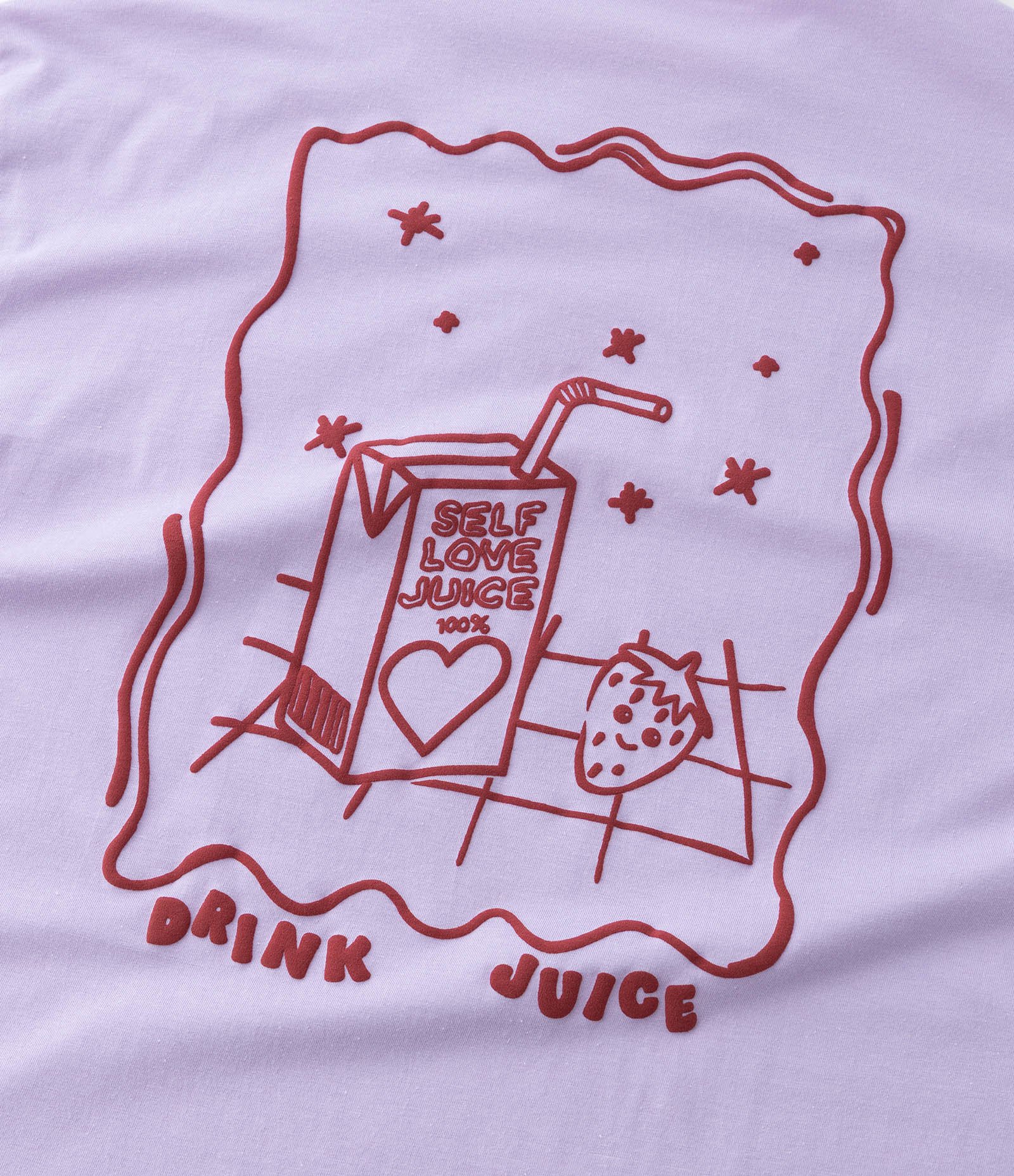 Camiseta Infantil Regular com Estampa Suco de Morango - Tam 5 A 14 Anos Roxo 6