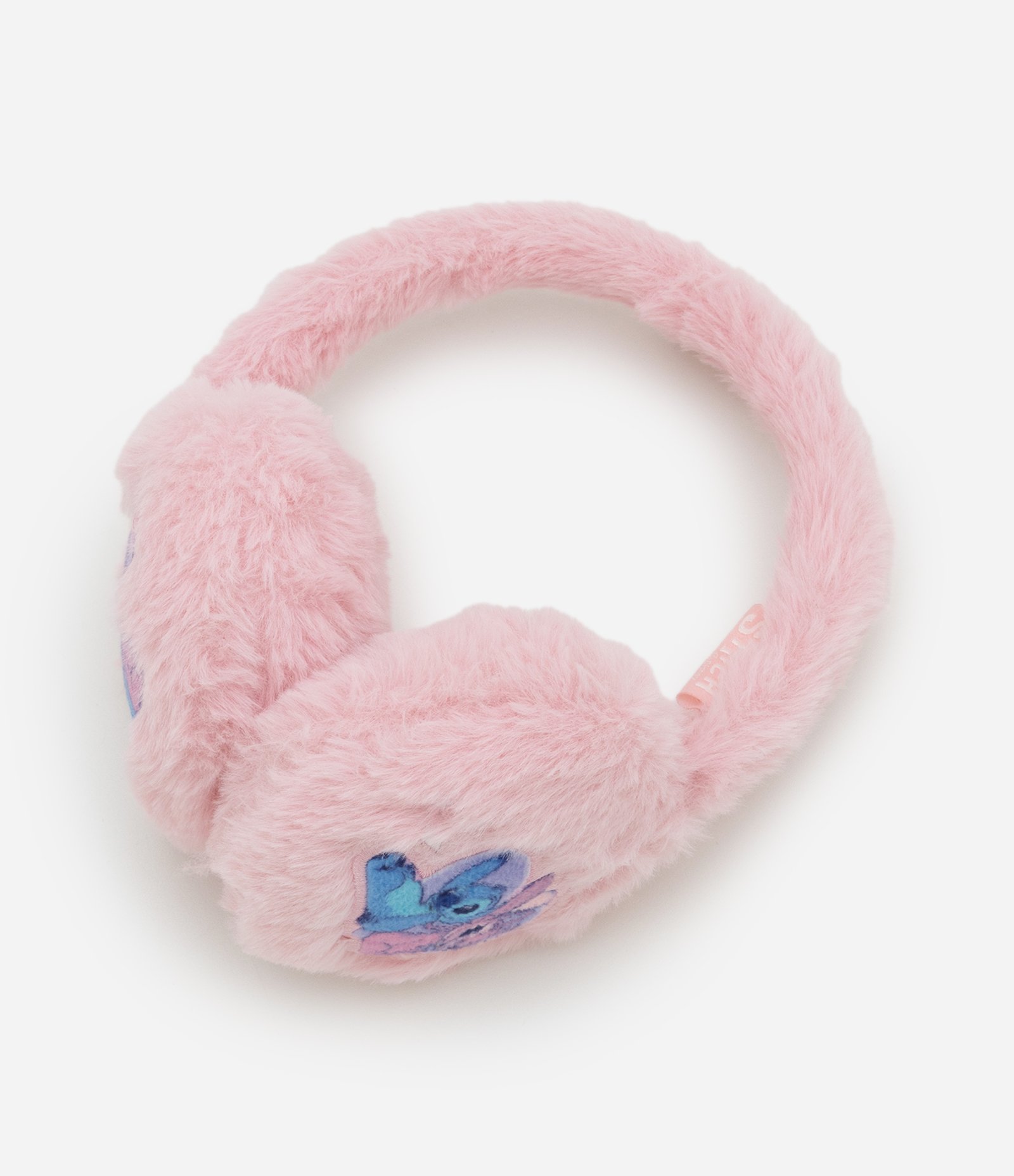 Protetor de Orelhas Infantil em Pelúcia com Stitch e Angel – Tam U Rosa Claro 3