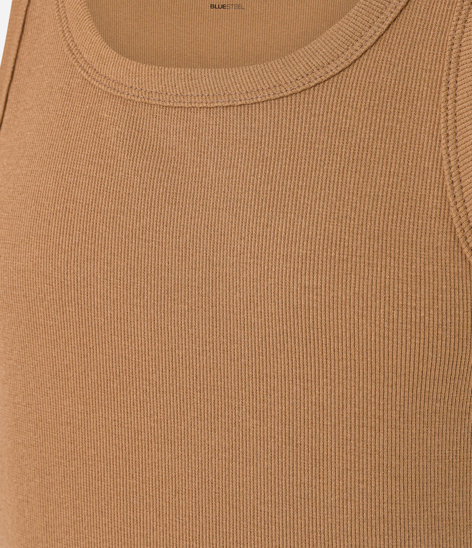 Regata Regular Básica em Ribana de Algodão Marrom 5