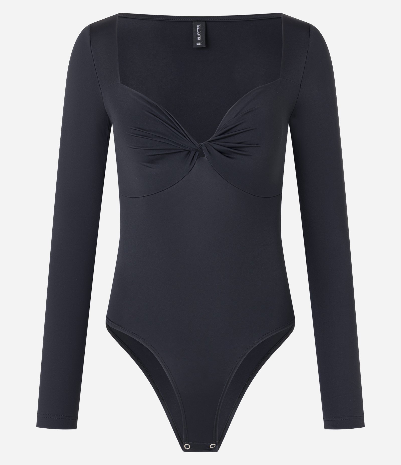 Body em Microfibra com Busto Torcido Preto 1