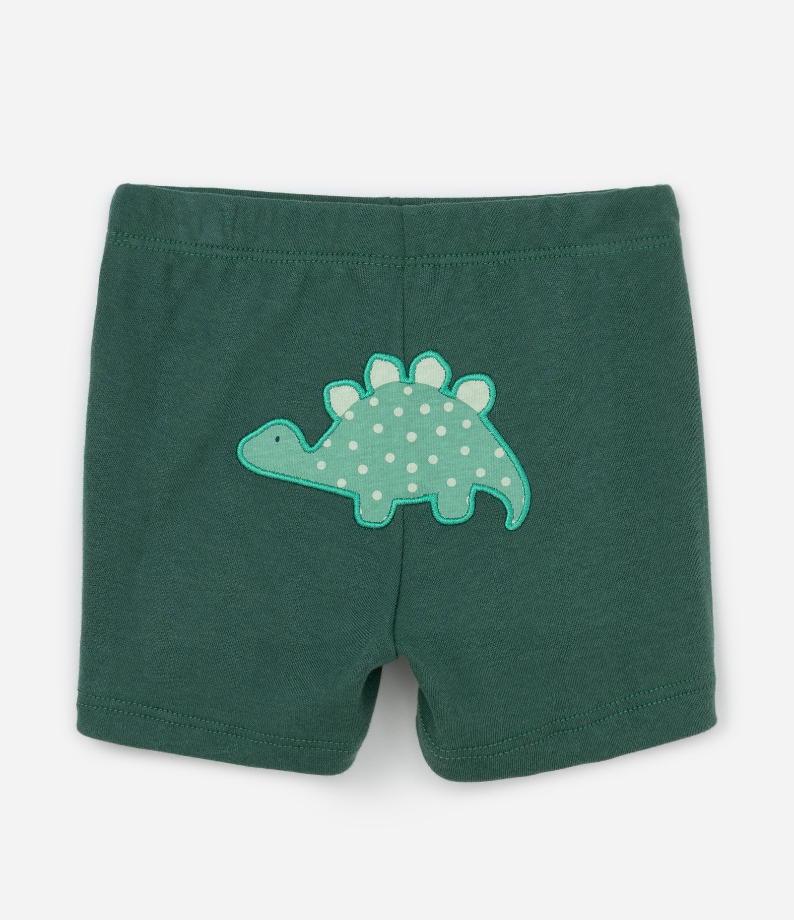 Conjunto Infantil em Suedine Com Estampa de Dinossauro - Tam RN a 18 Meses Branco/Verde 6