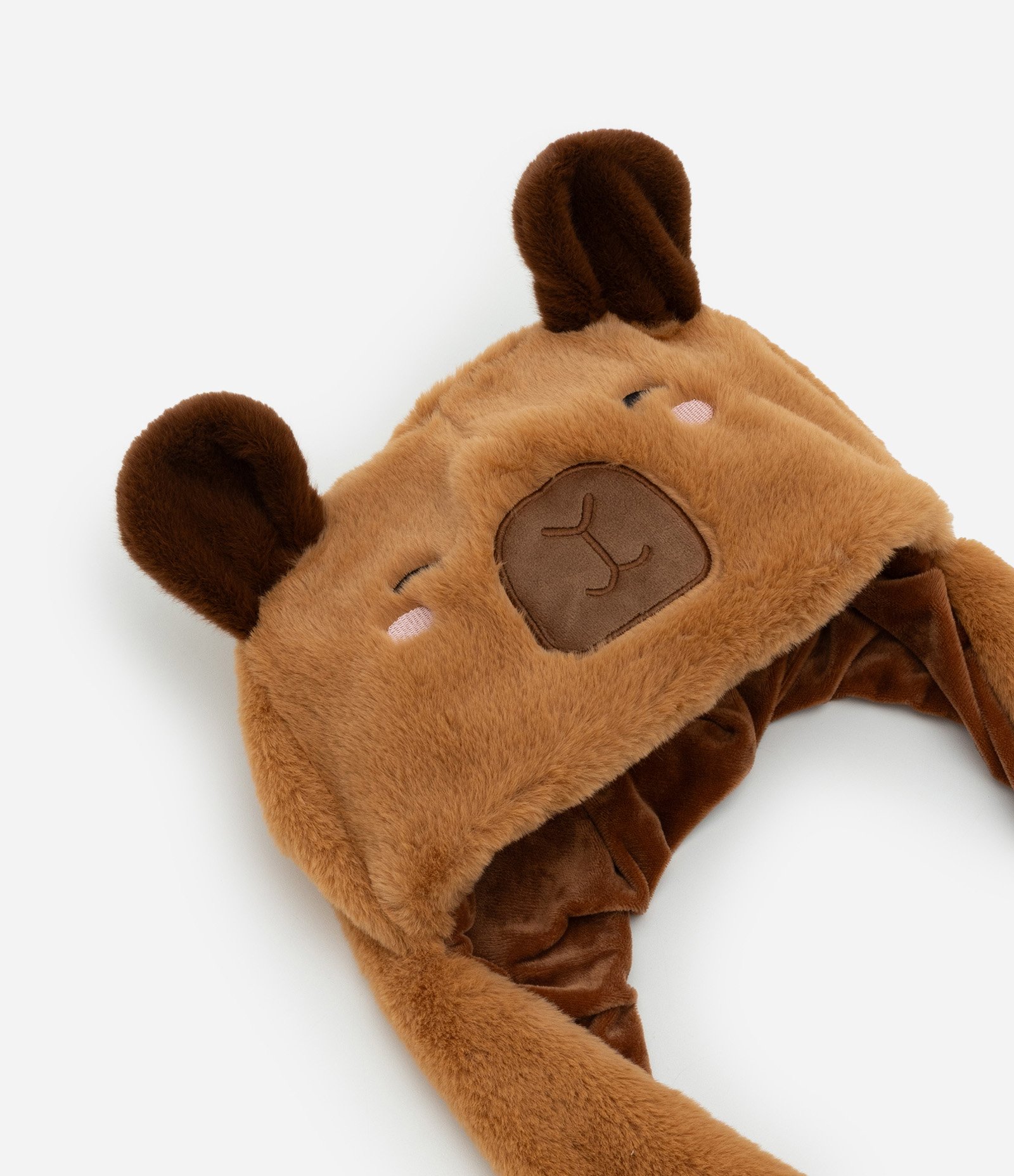 Touca Infantil de Capivara com Orelhas Interativa – Tam U Marrom 4