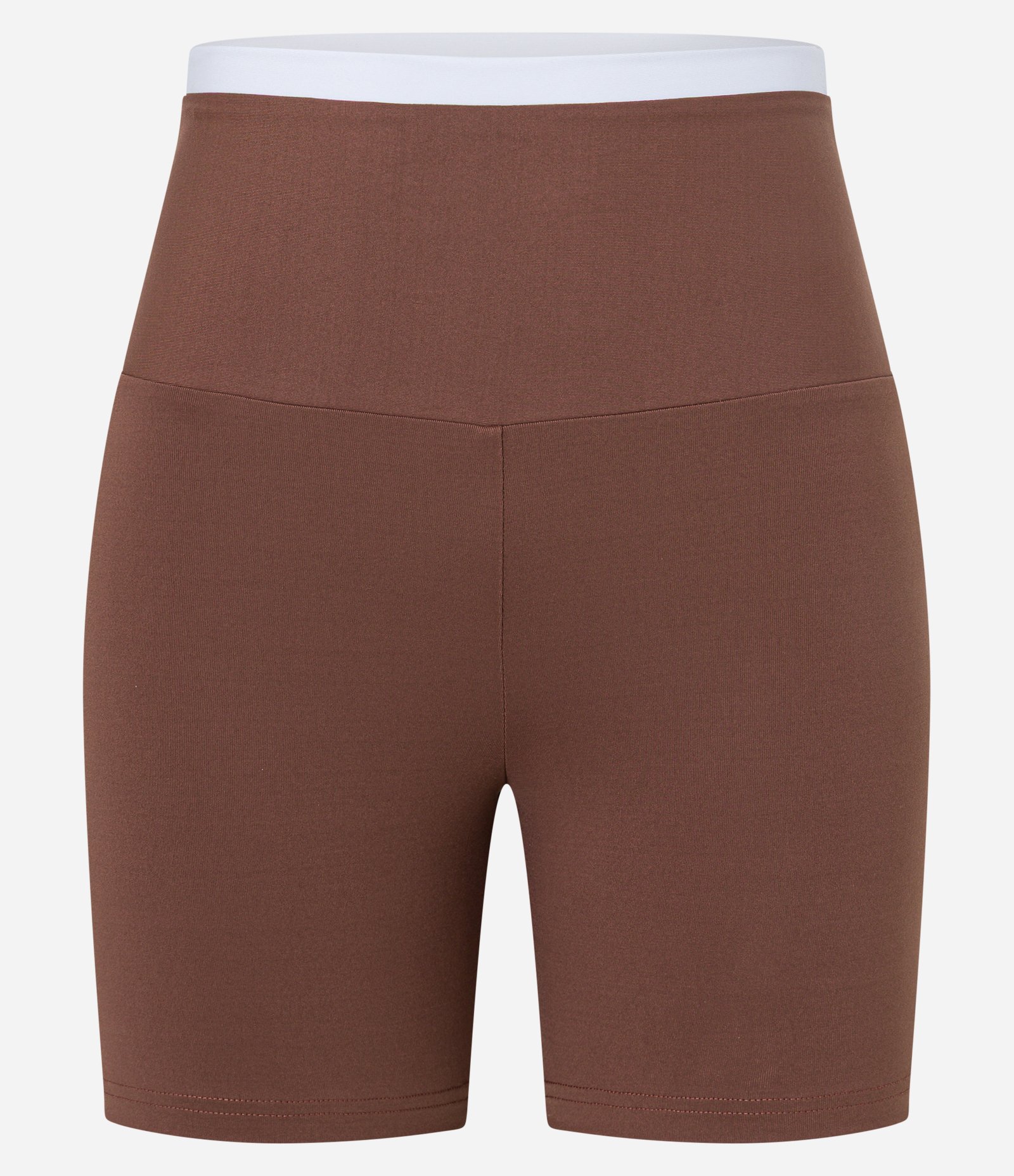 Bermuda Esportiva em Microfibra Canelada com Cós Contrastante Marrom 5