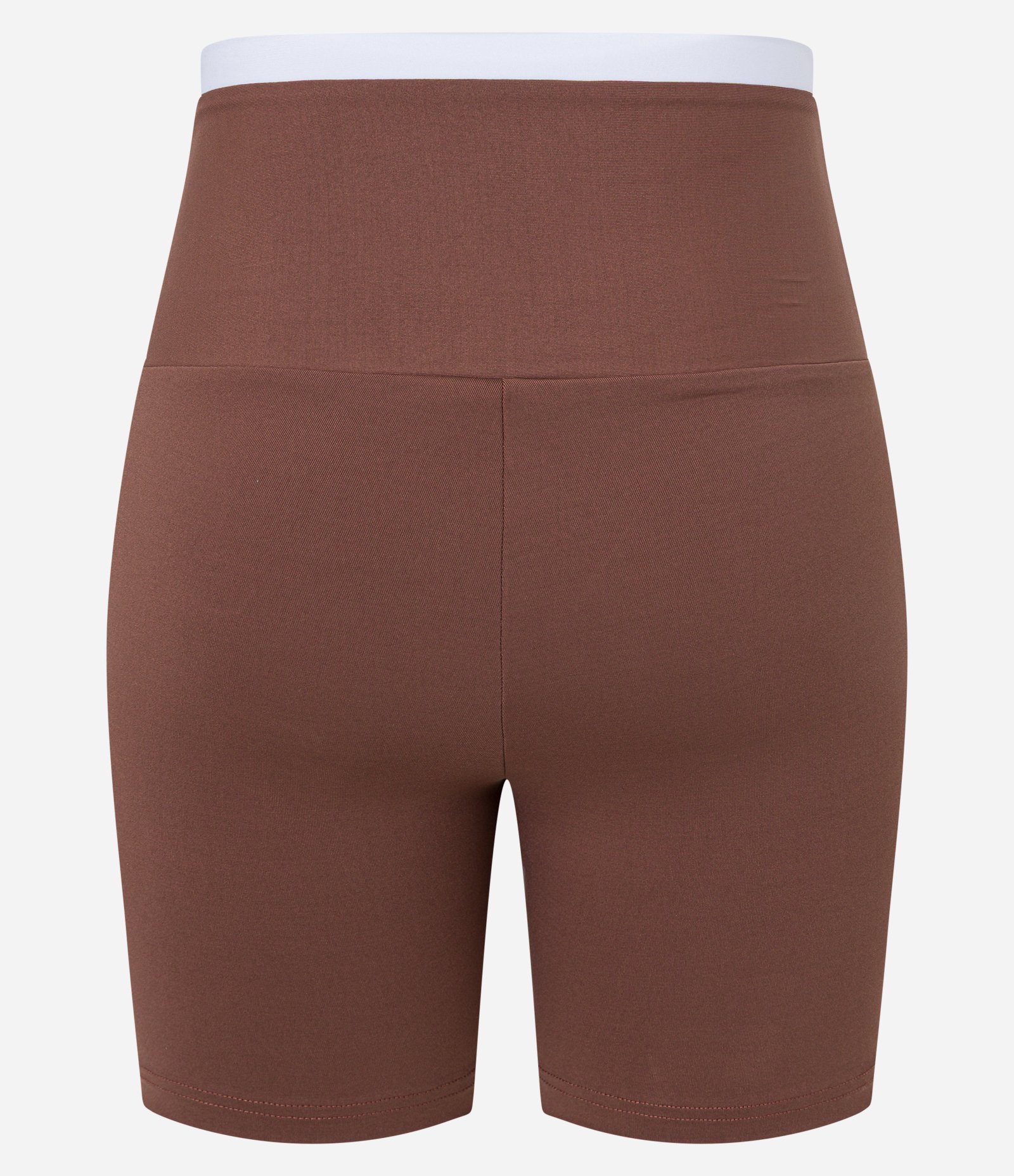 Bermuda Esportiva em Microfibra Canelada com Cós Contrastante Marrom 6