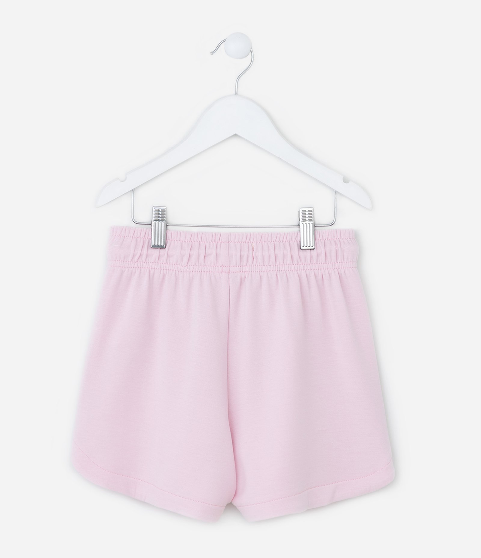 Short Infantil Runner em Moletinho sem Felpa com Amarração Tam - 5 a 14 Anos Rosa 2