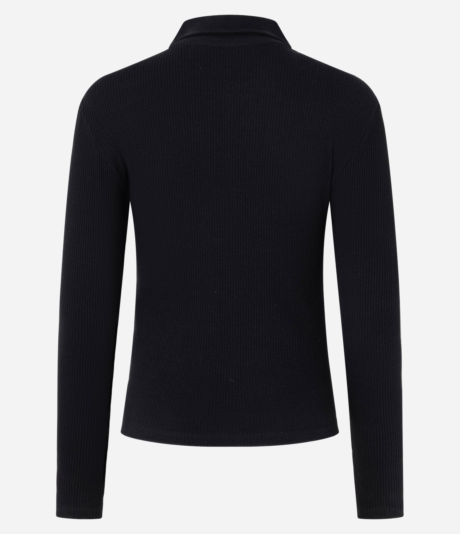 Blusa em Ribana com Gola Polo Preto 3