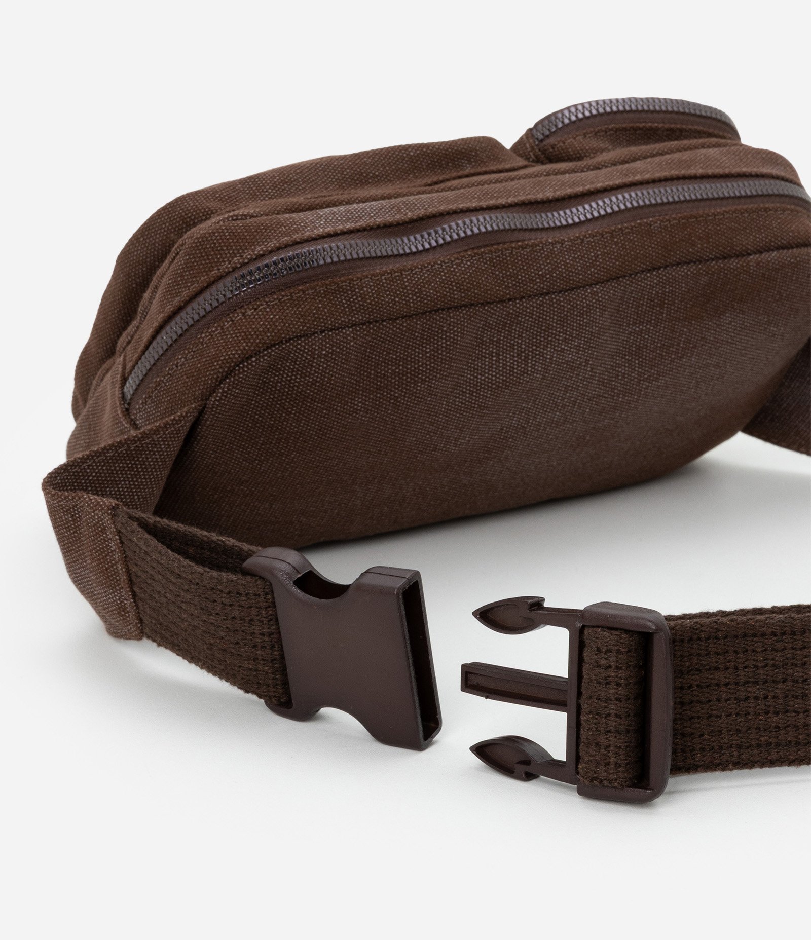 Pochete em Cotton com Bolsos e Efeito Estonado Marrom 3