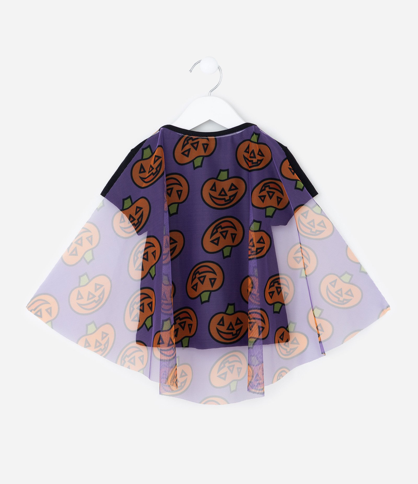 Camiseta Slim Infantil com Estampa de Hawlloween e Capa Minnie - Tam 1 a 6 Anos Preto 2