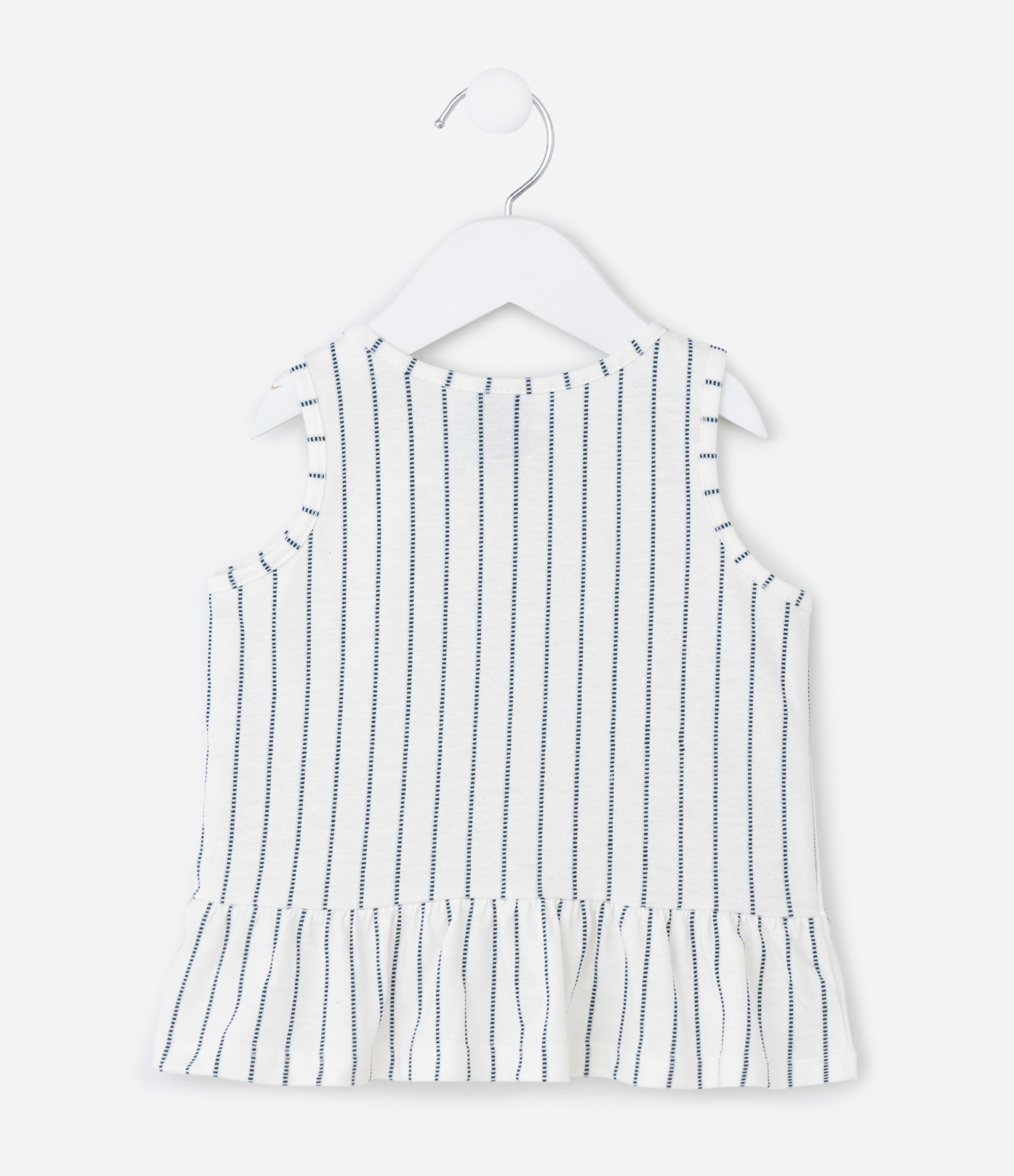 Regata Infantil Slim com Estampa de Listras Bluey - Tam 1 a 6 Anos Branco 2