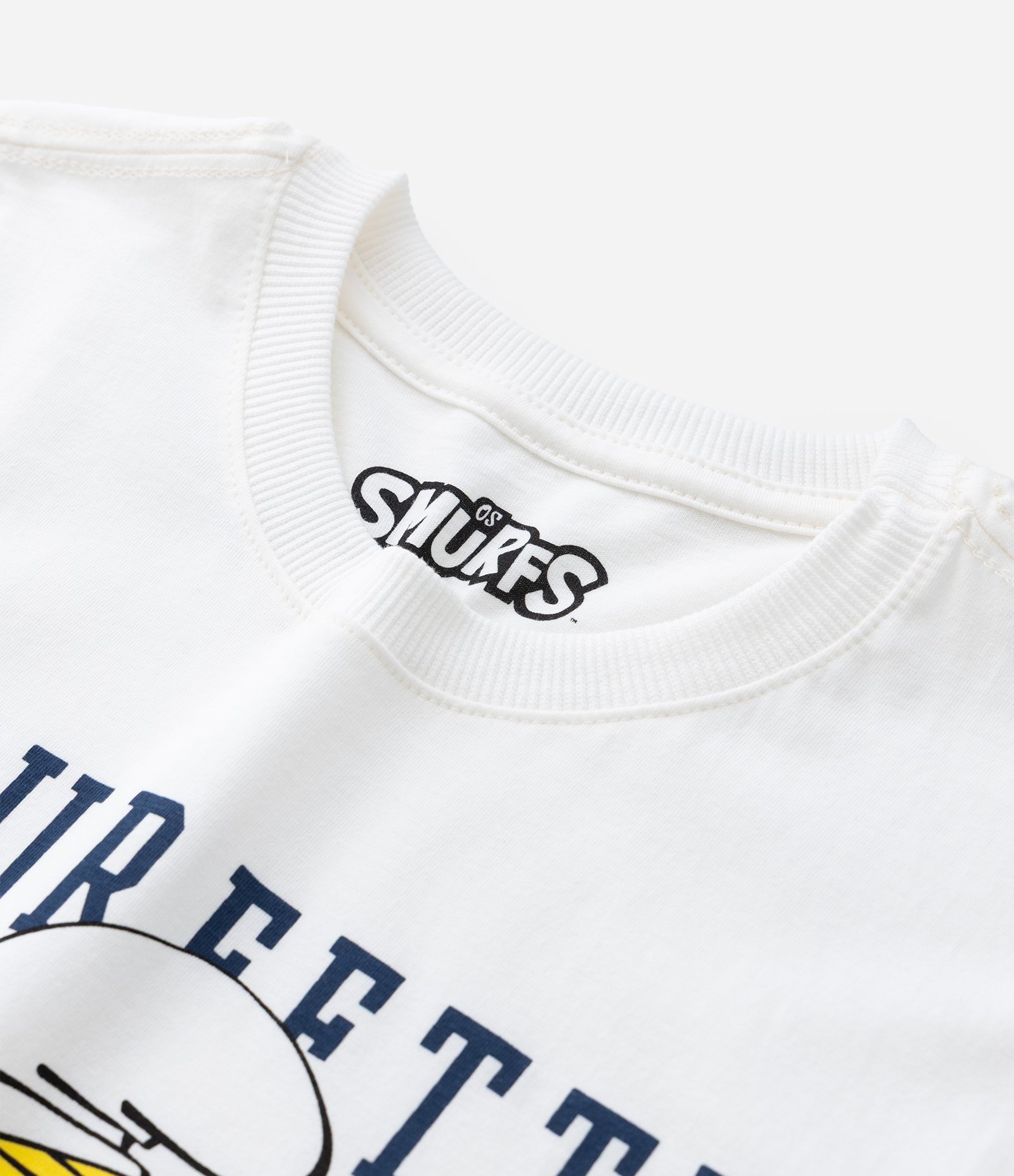 Camiseta Infantil com Estampa Smurfette - Tam 5 a 14 Anos Branco 5