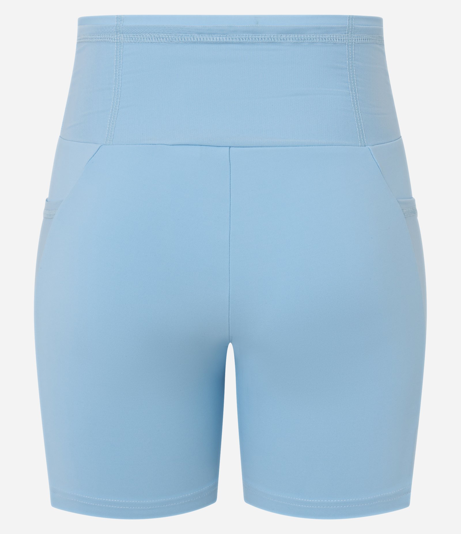 Bermuda Esportiva em Microfibra com Bolsos e Cós em Tule Azul 9