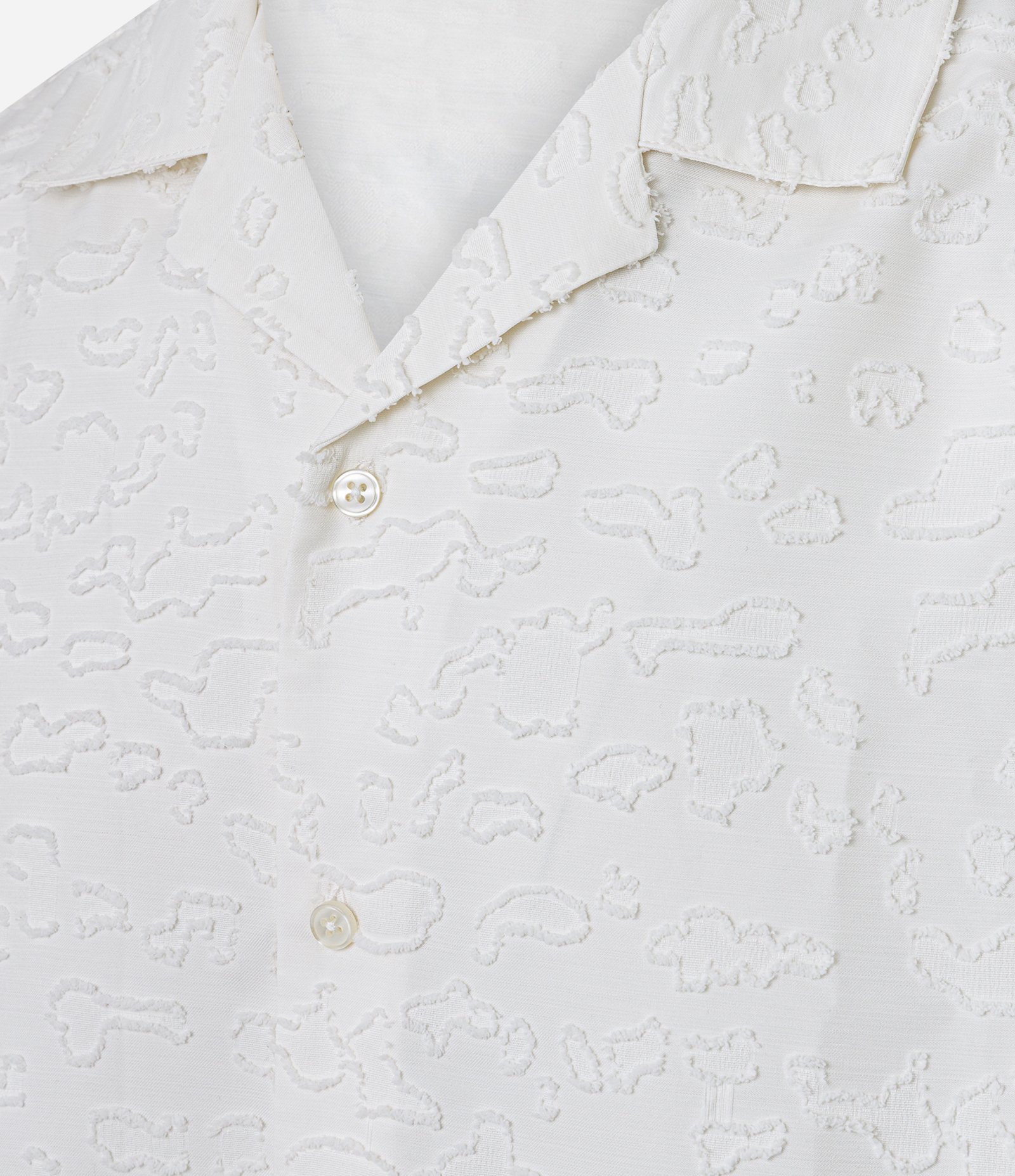 Camisa Boxy com Textura Devoré e Detalhes Navalhados Branco 2
