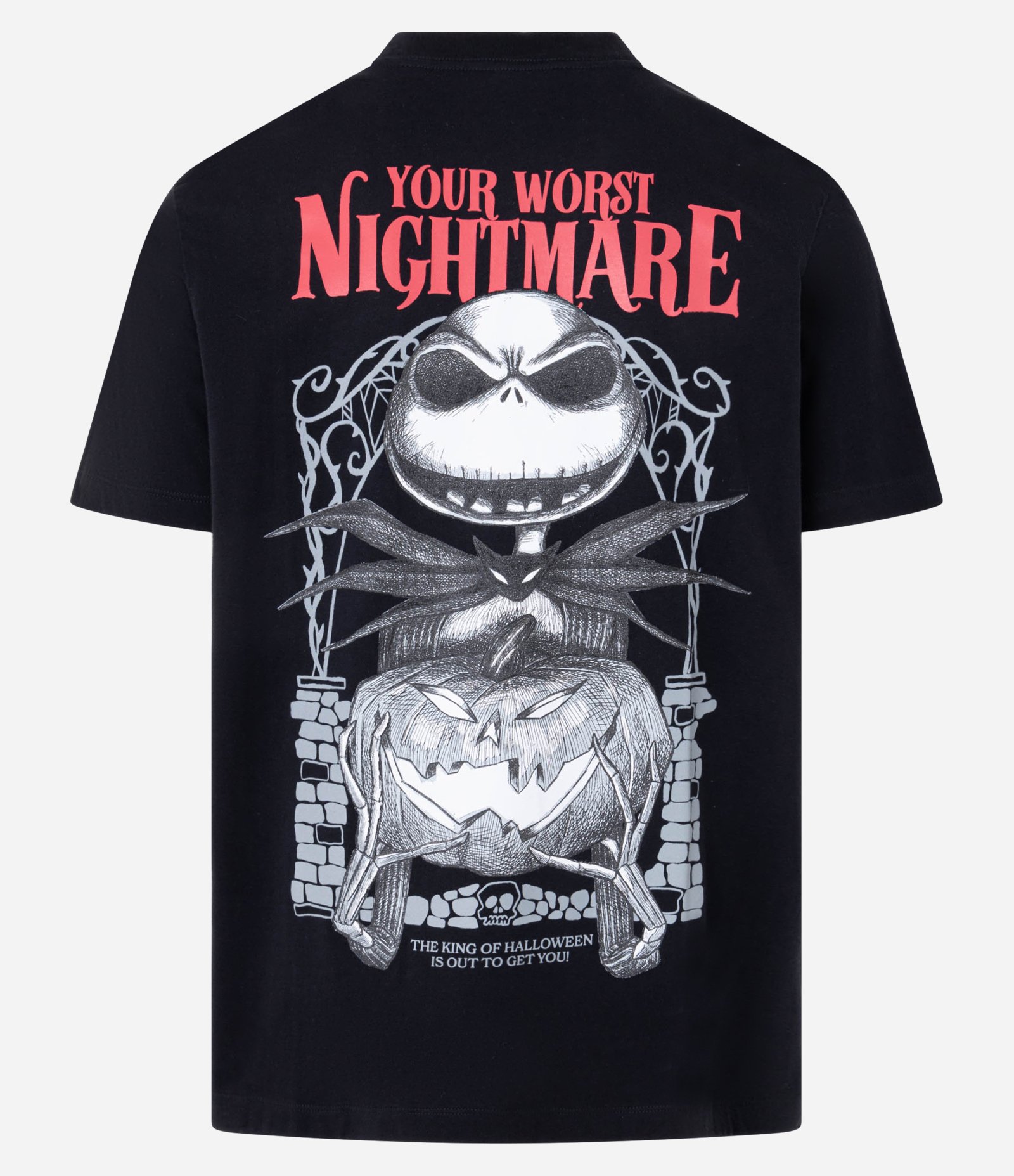 Camiseta Comfort em Algodão com Estampa Jack Skellington Preto 6