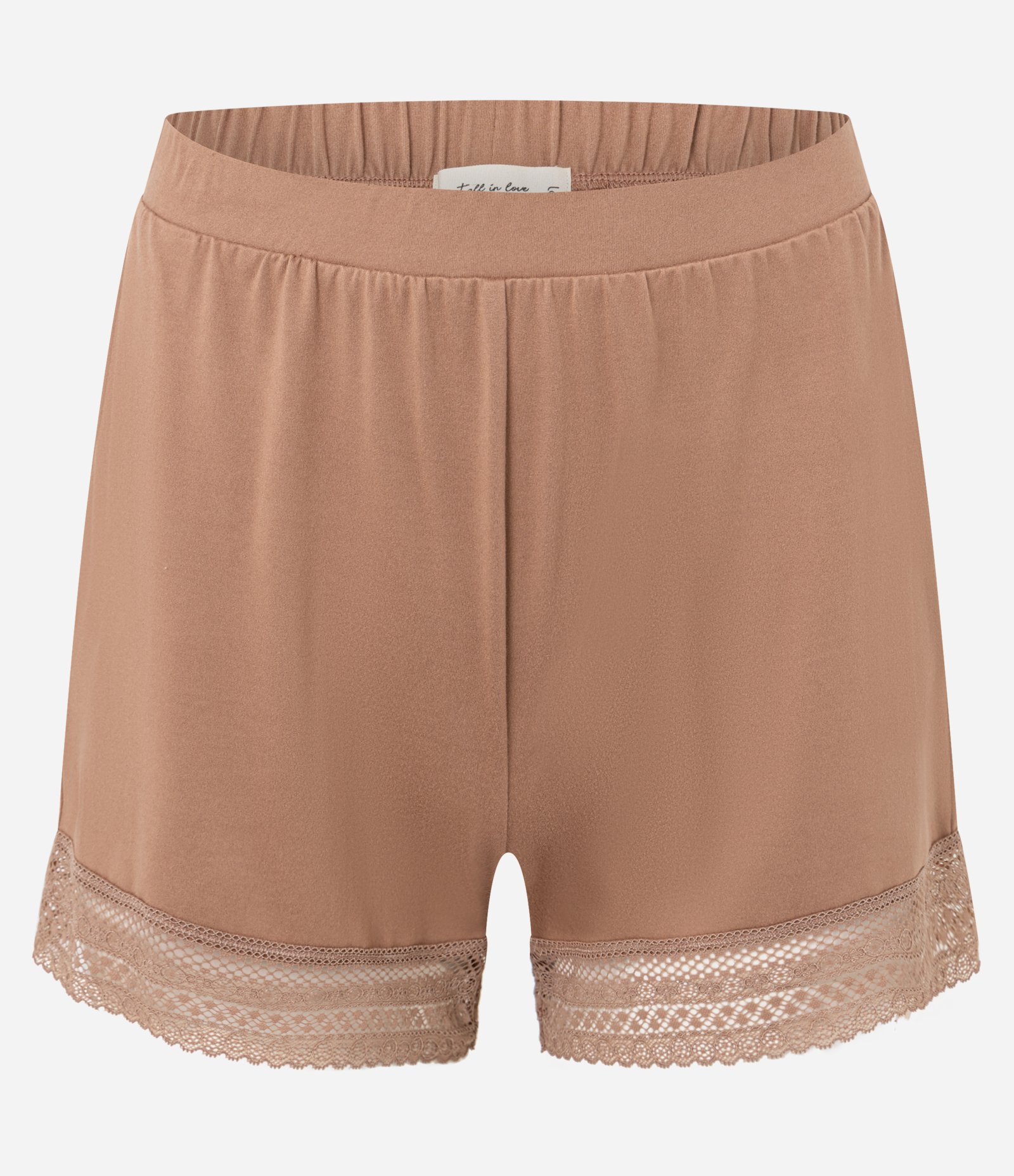 Pijama Short Doll com Alcinha e Detalhe em Renda Bege 4