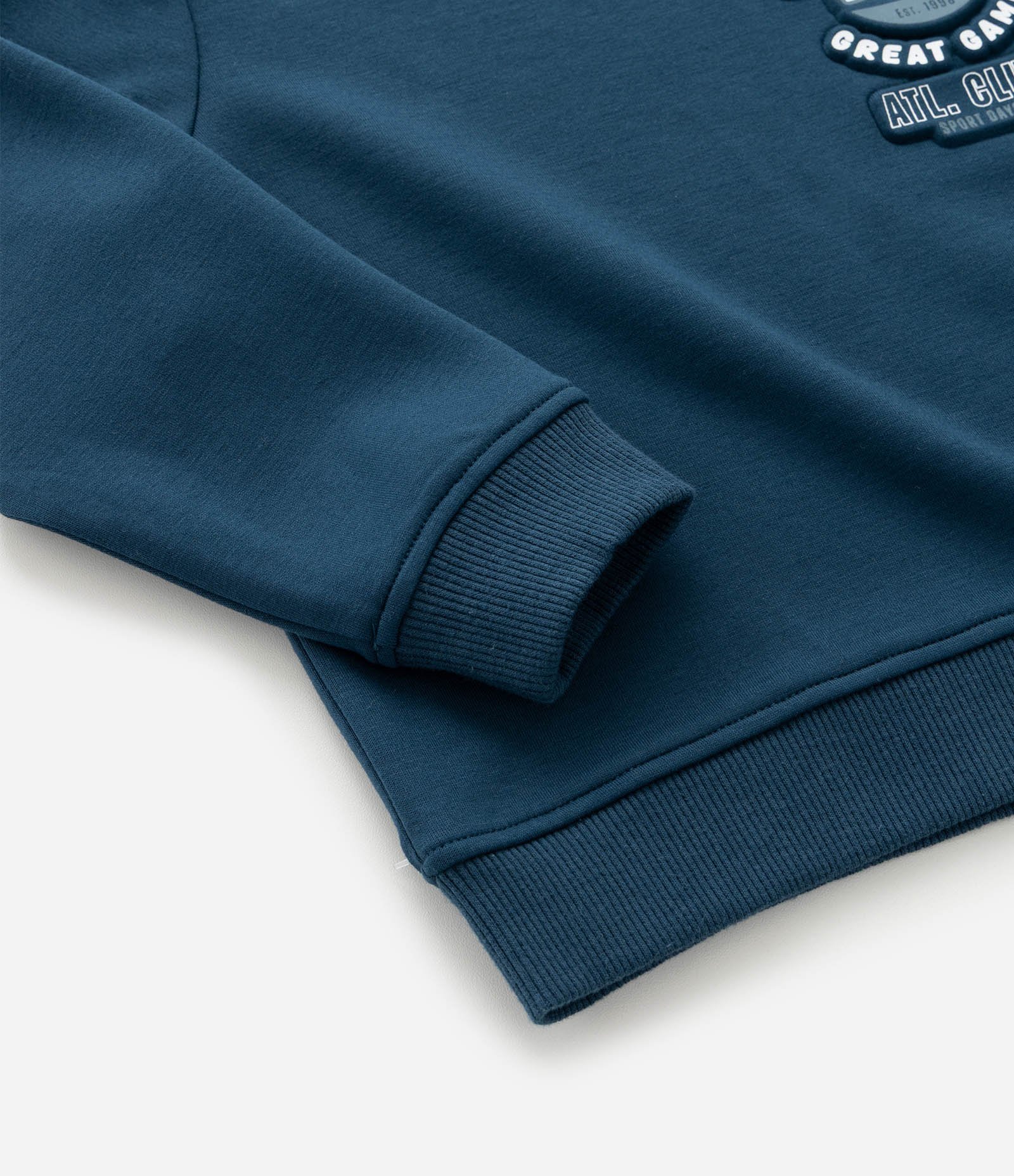 Conjunto Infantil Moletom College com Estampa Embossed - Tam 1 a 6 Anos Azul Marinho 9