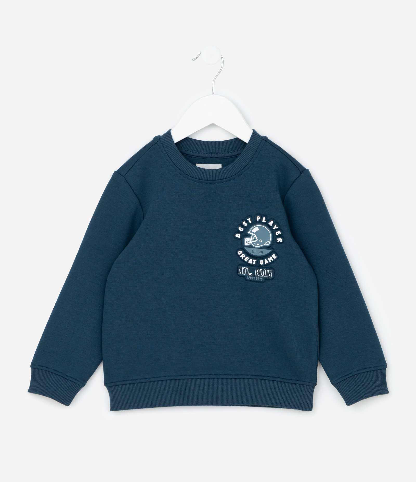 Conjunto Infantil Moletom College com Estampa Embossed - Tam 1 a 6 Anos Azul Marinho 2