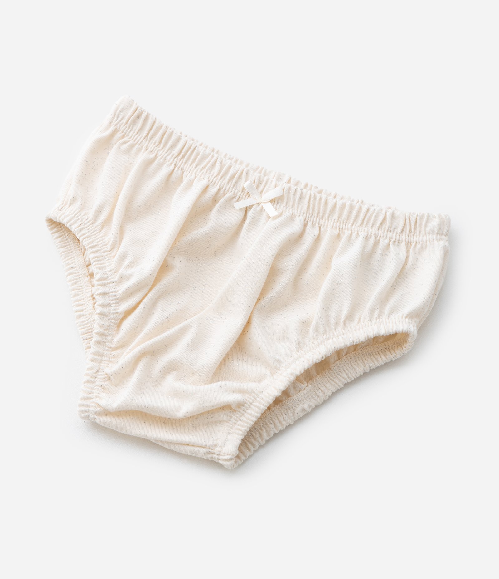 Kit 02 Calcinhas Infantis com Lacinho - Tam 0 a 12 Meses Rosa/Creme 3