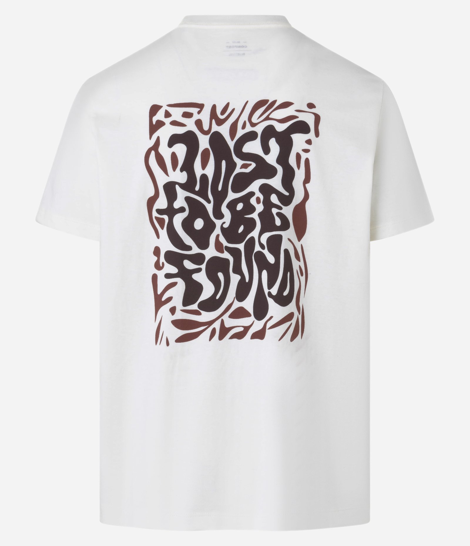 Camiseta Comfort em Algodão com Estampa Abstrata e Lettering Branco 7
