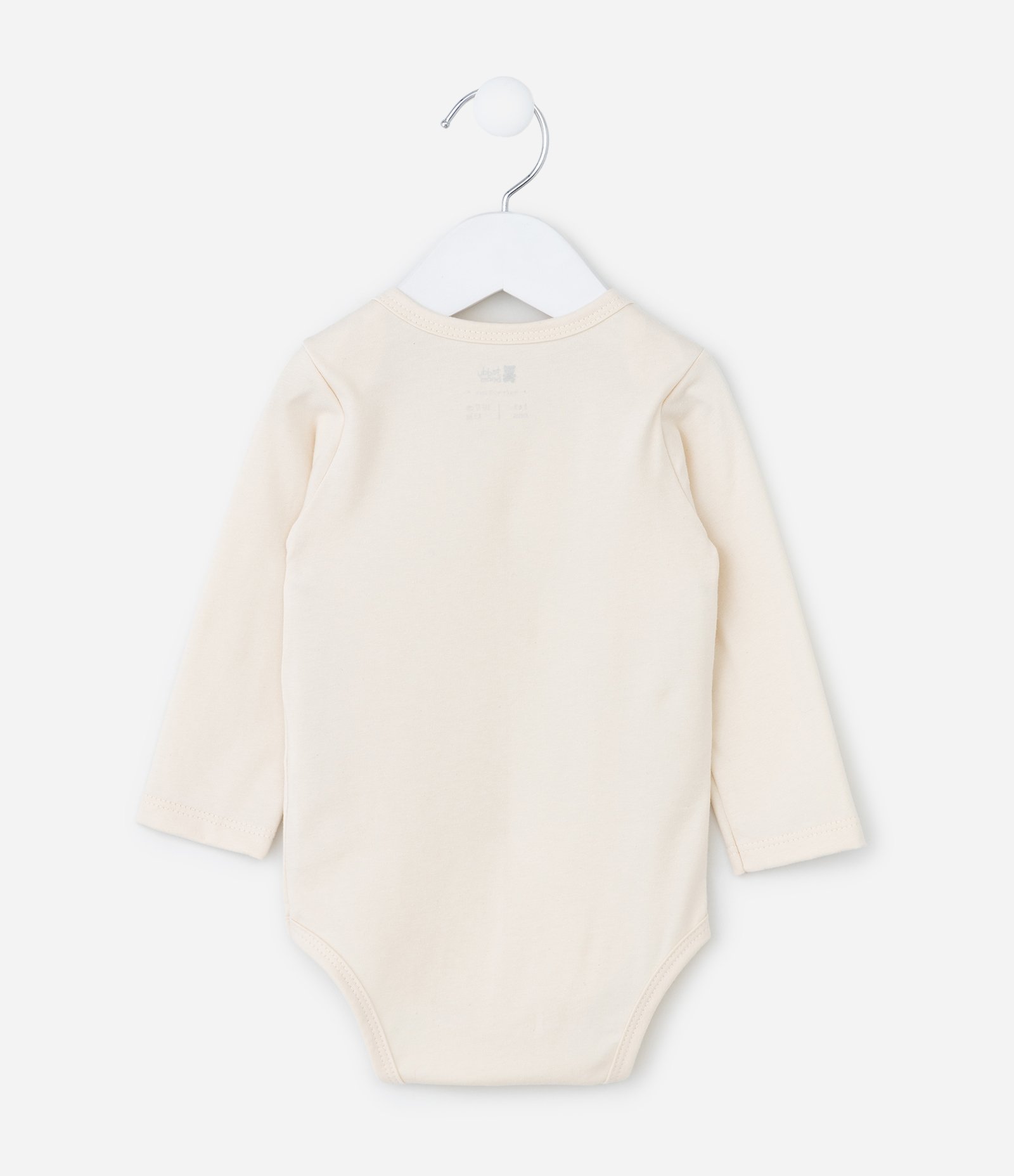 Body Infantil com Estampa de Urso - Tam 0 a 18 Meses Bege 2
