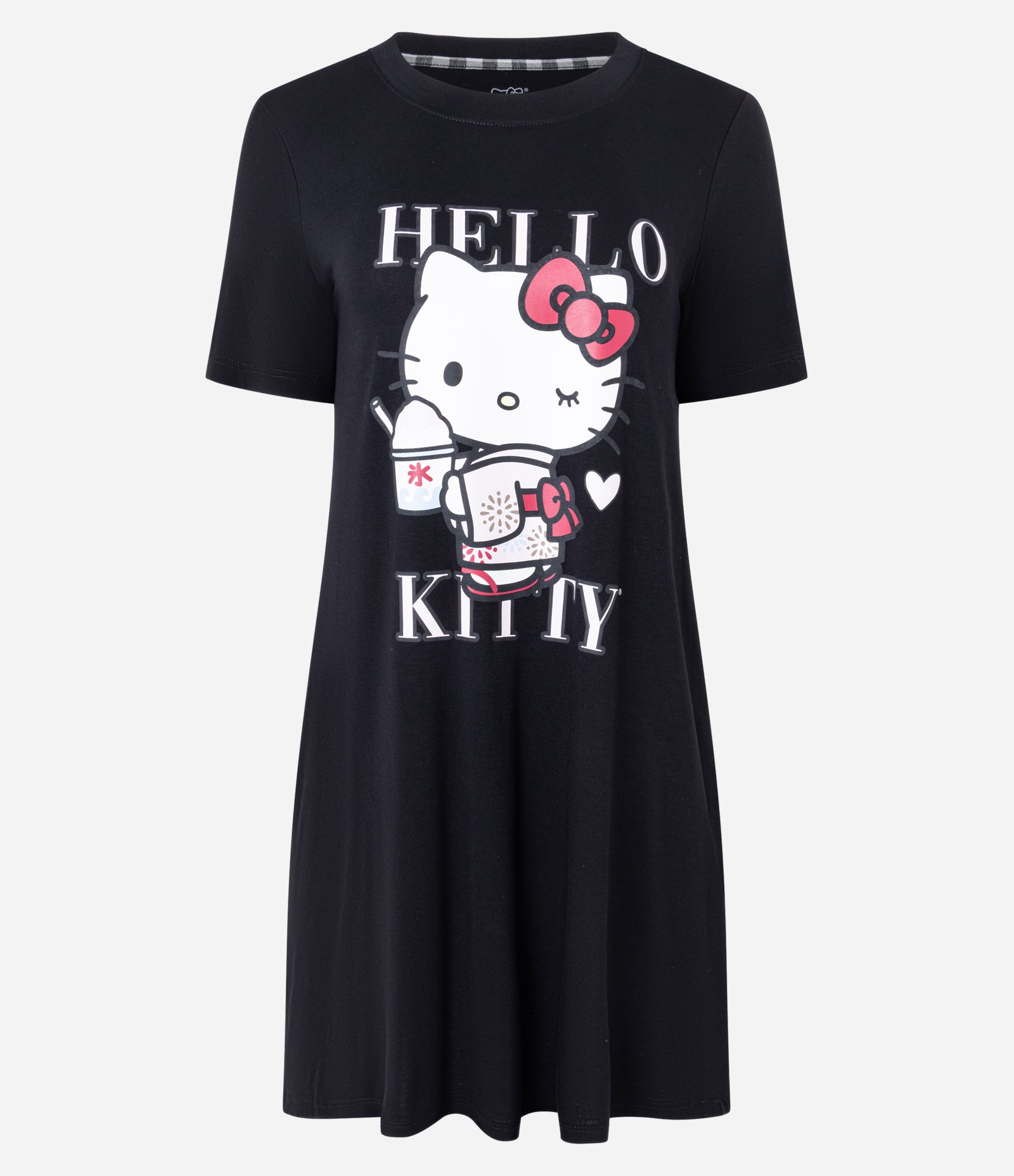 Camisola em Viscolycra com Estampa Hello Kitty Preto 2