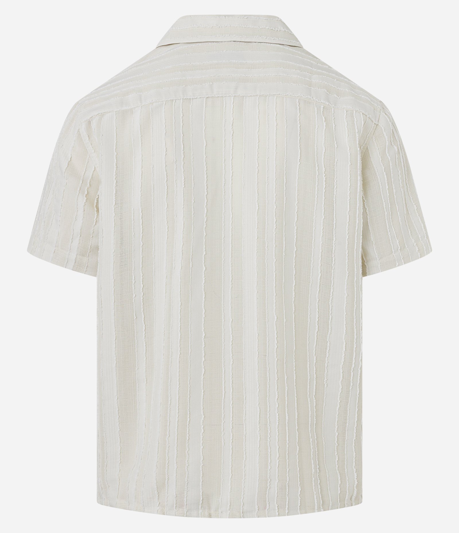 Camisa Comfort Texturizado com Listras Branco 3