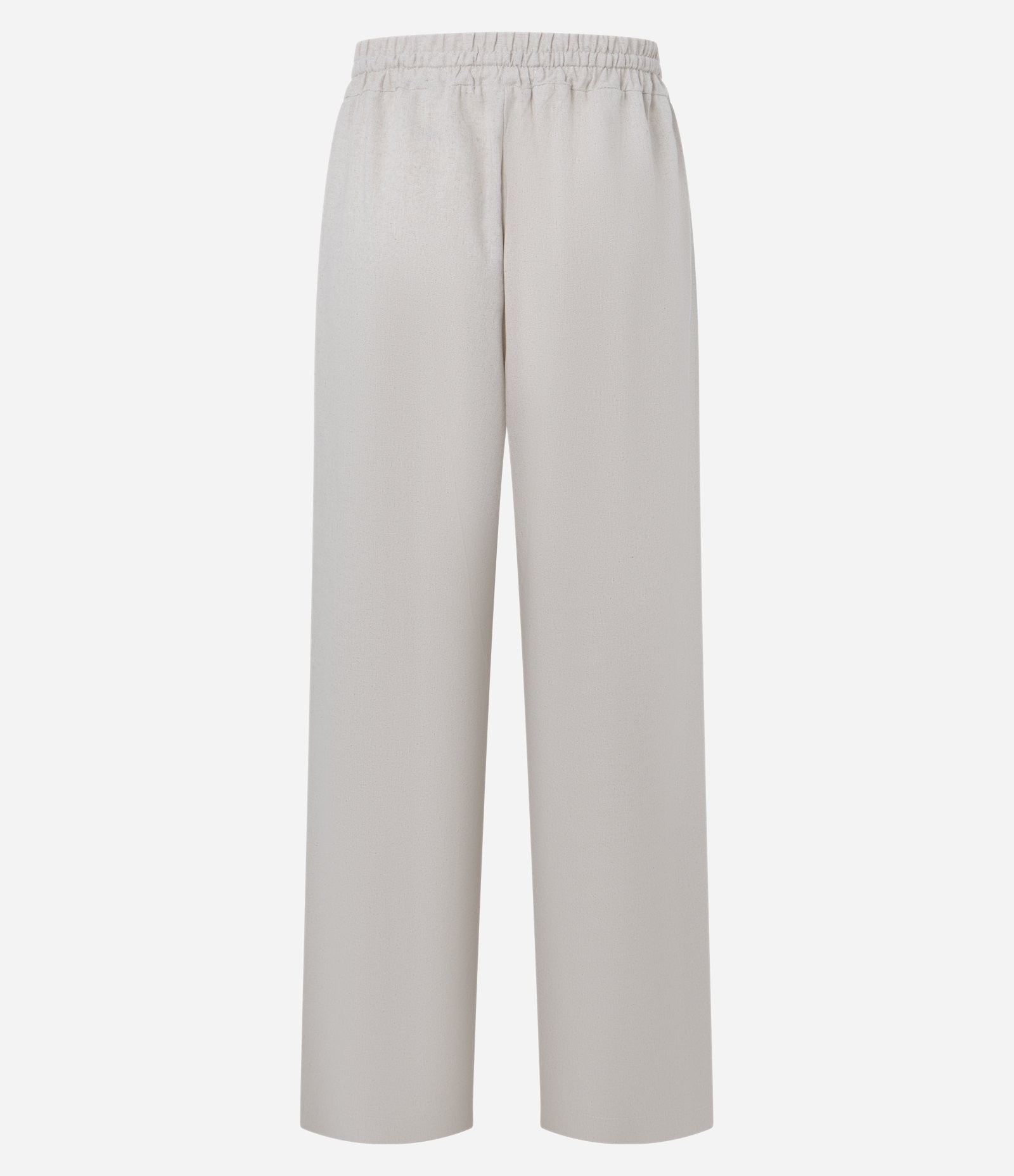 Calça Fuída em Viscolinho com Cós Elástico e Bolsos Bege 6