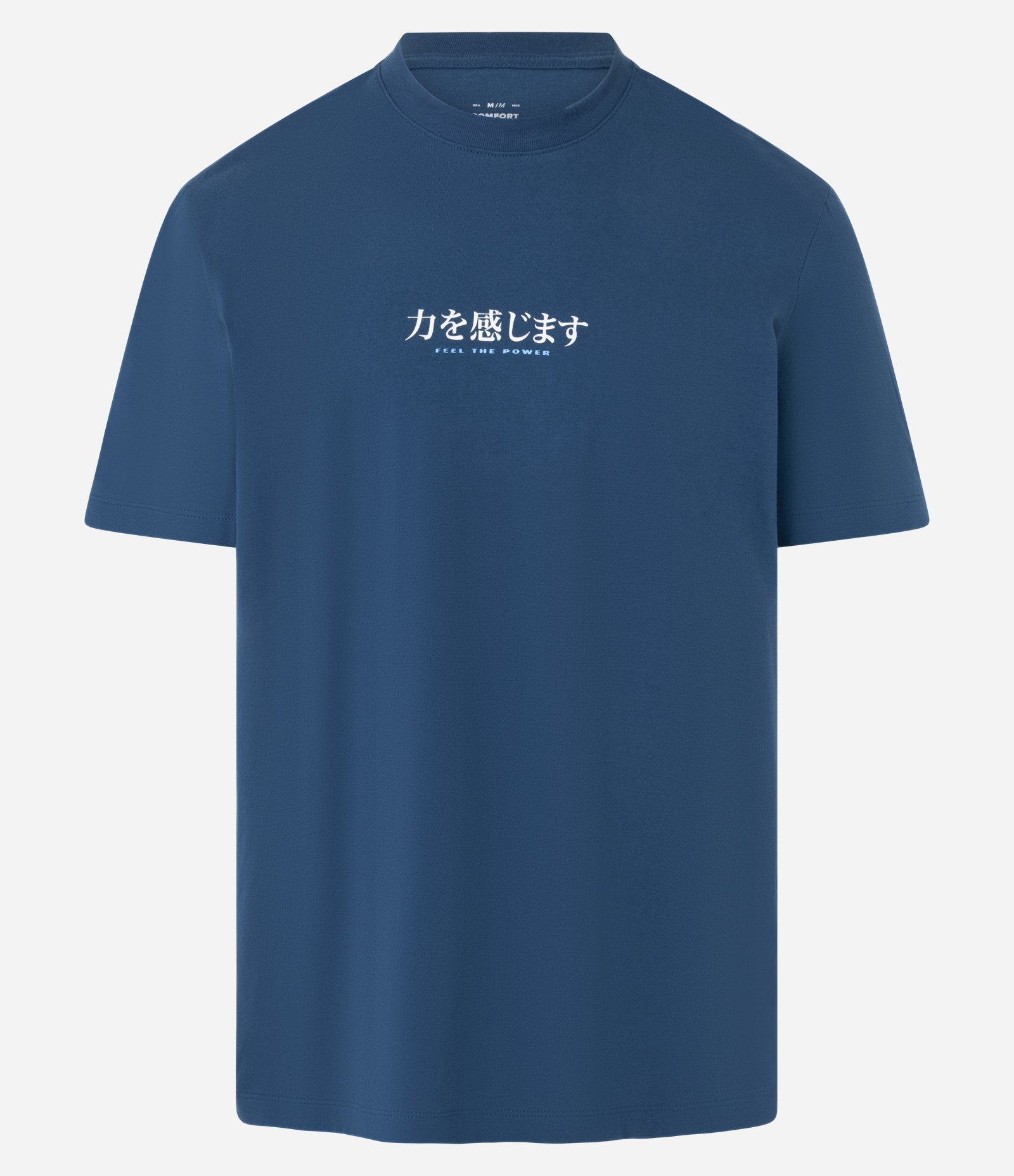 Camiseta Comfort em Algodão com Estampa de Carpa Oriental Azul 5