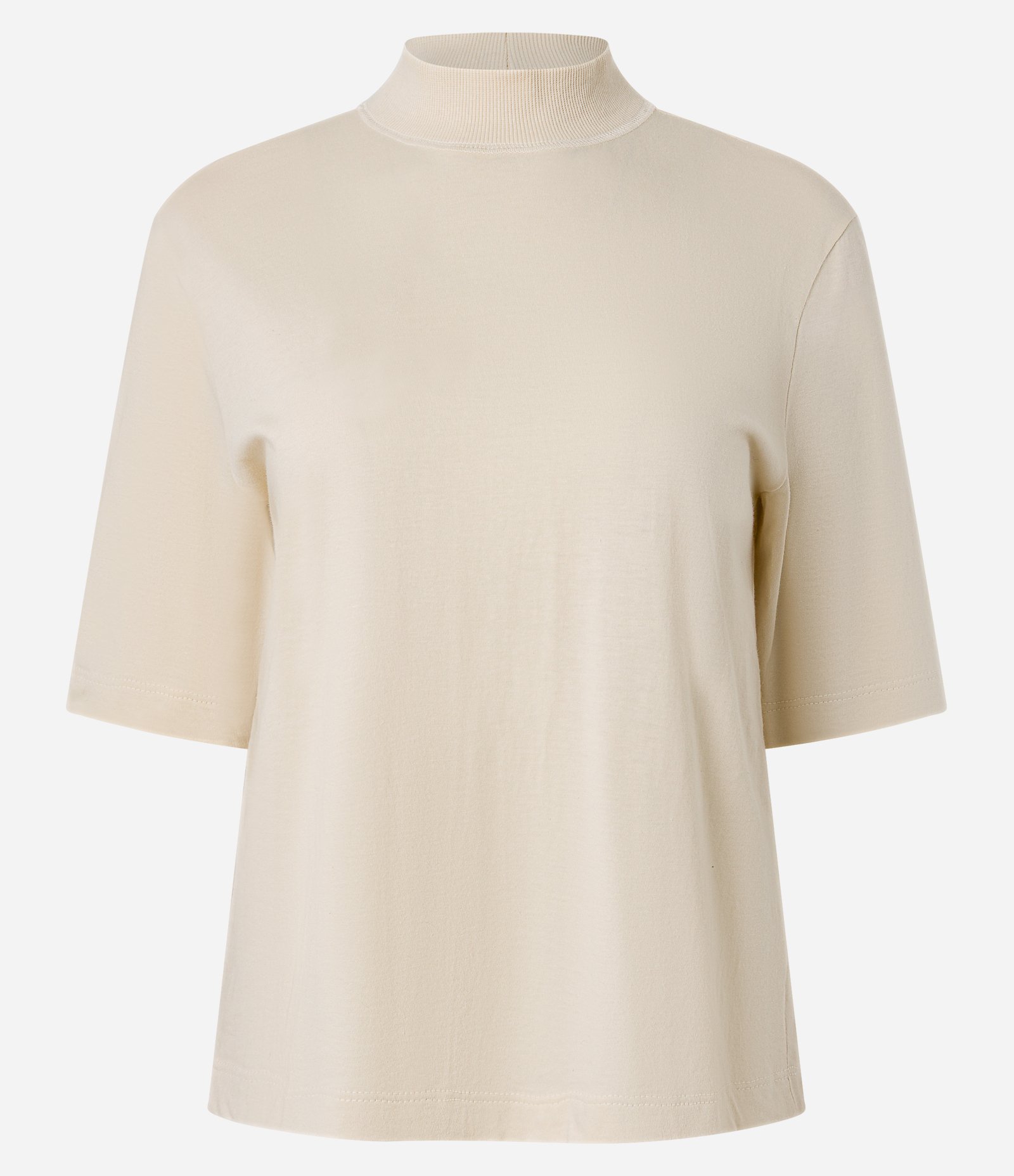 Camiseta em Algodão com Golinha Bege 4