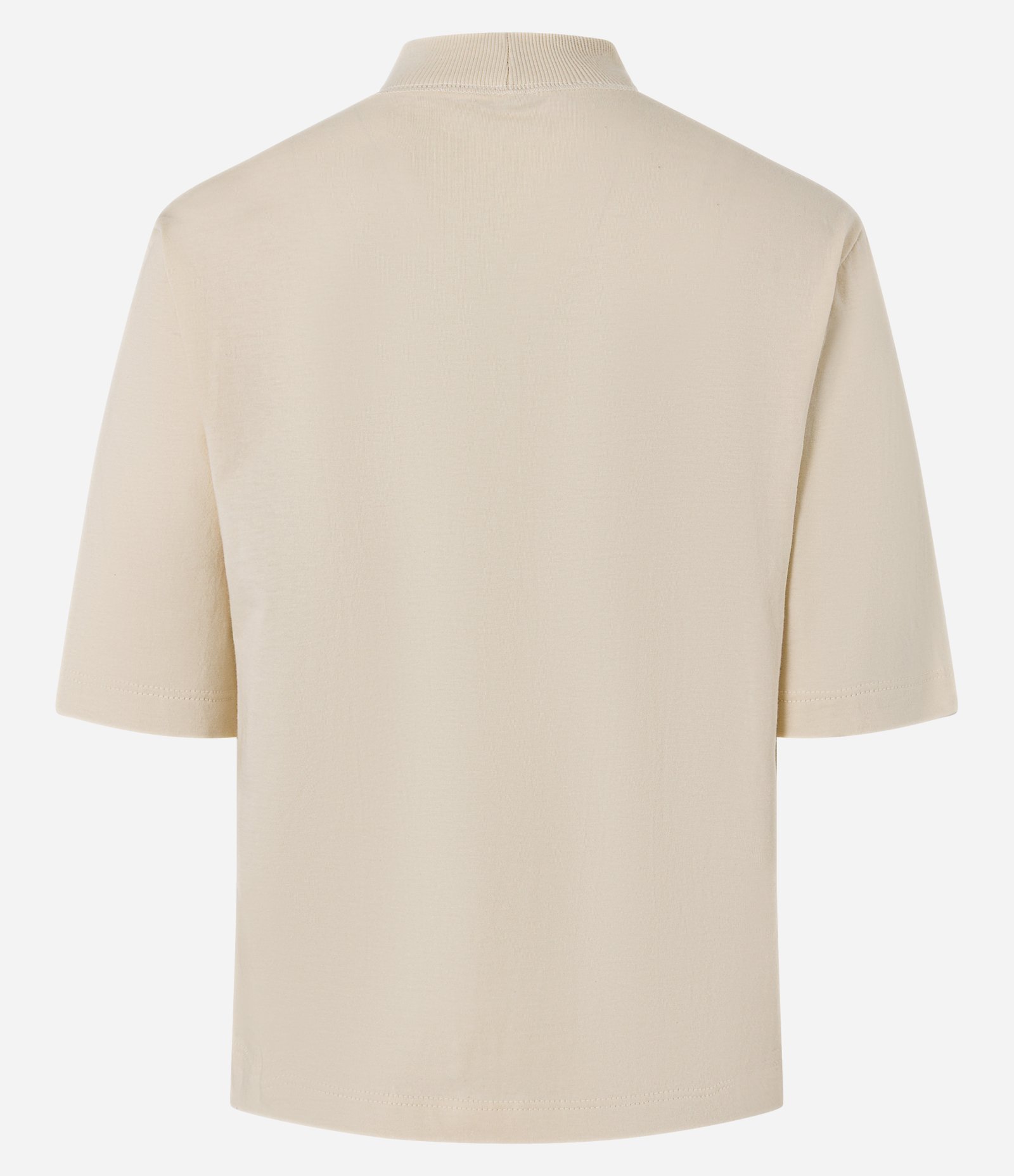 Camiseta em Algodão com Golinha Bege 5