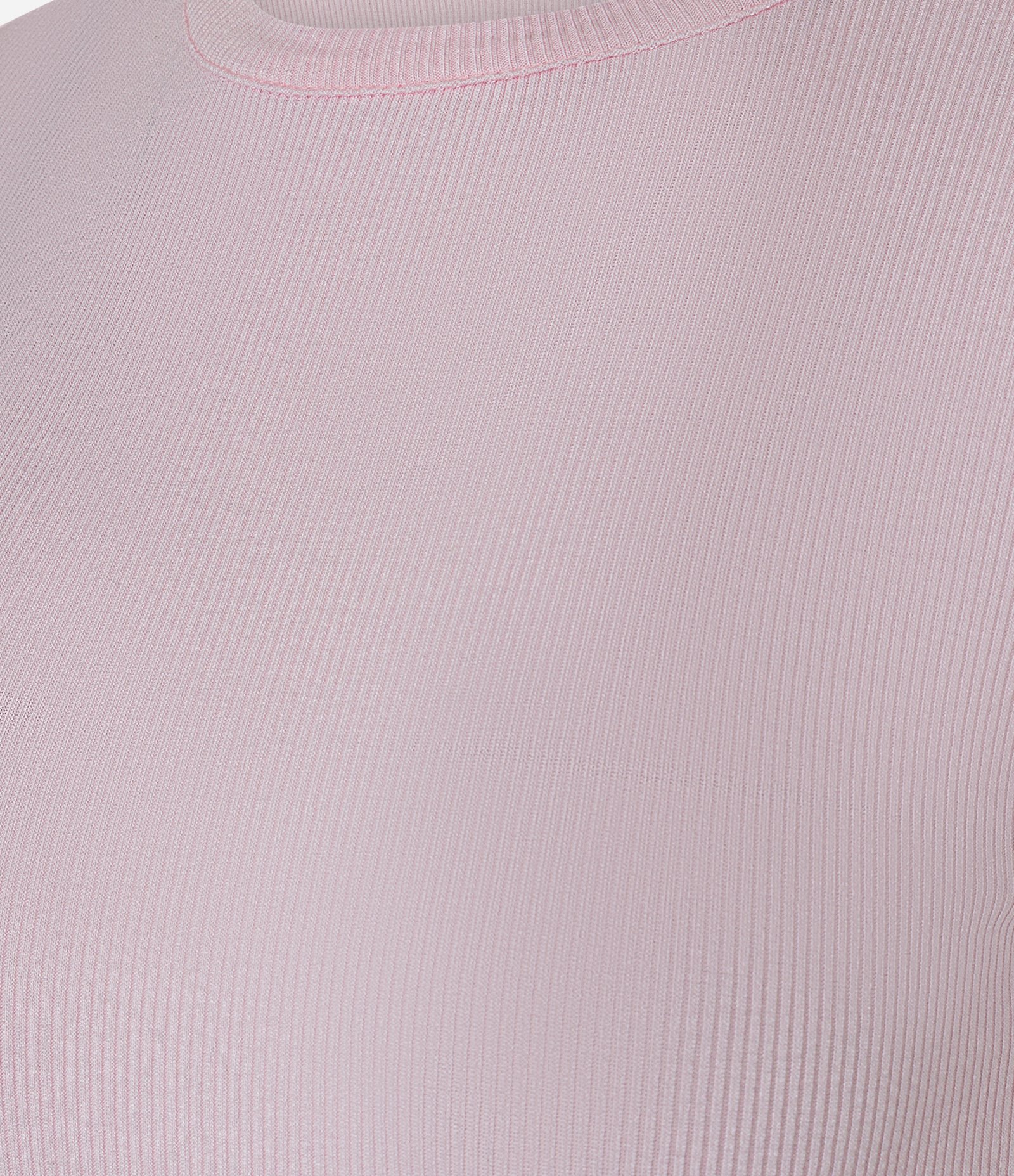 Blusa Básica Texturizada em Viscose com Acabamento Frufru Rosa Claro 7