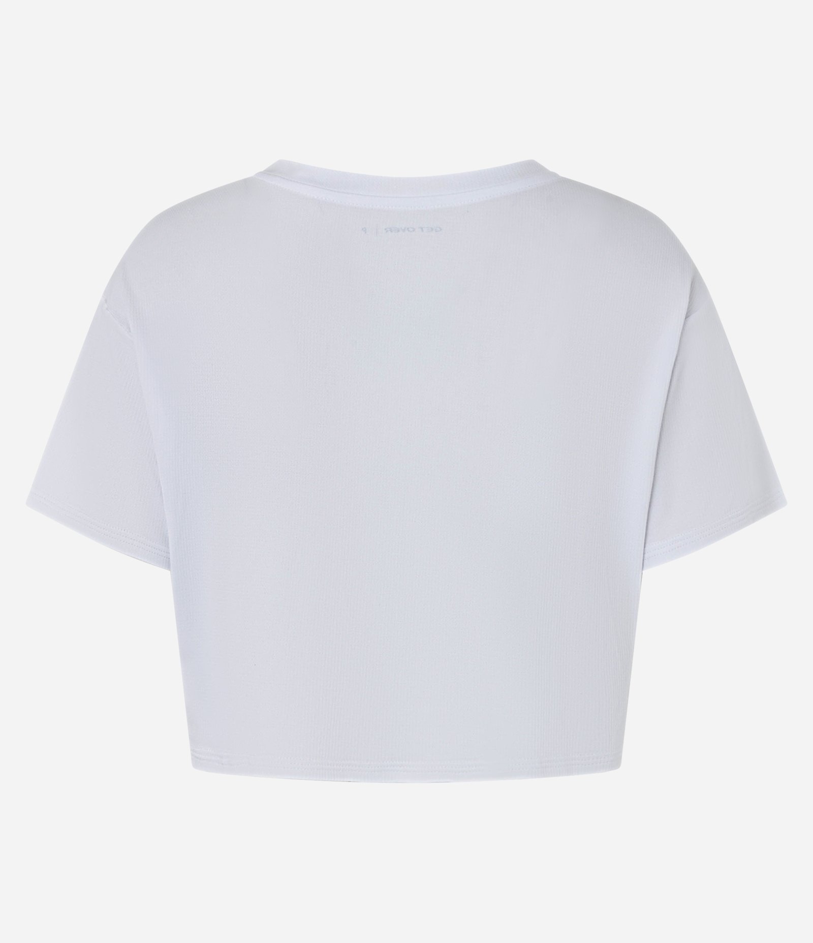 Camiseta Boxy Esportiva em Poliamida Texturizada com Estampa London Branco 7