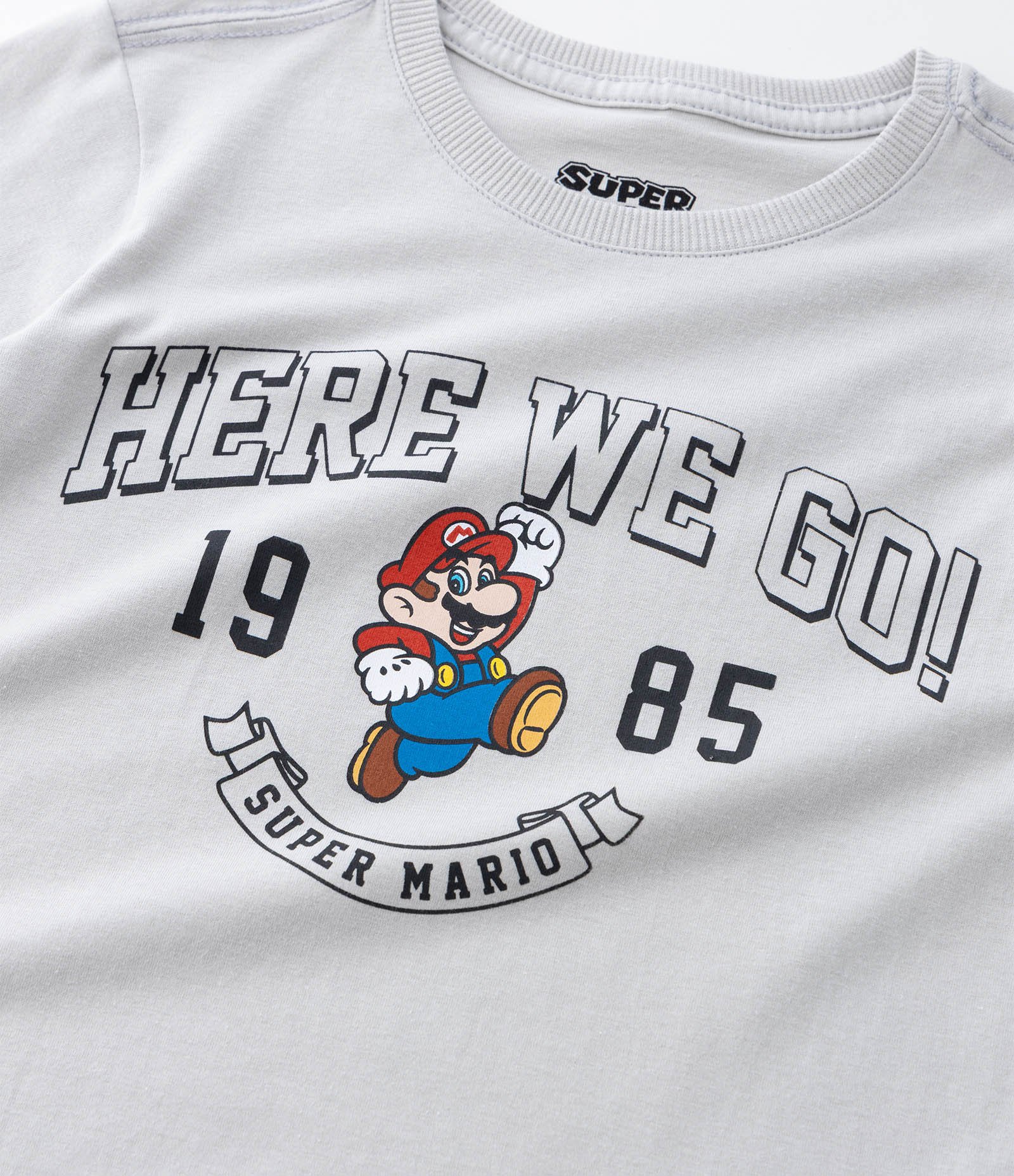 Camiseta Infantil com Estampa Super Mario Nintendo - Tam 4 a 10 Anos Cinza 6