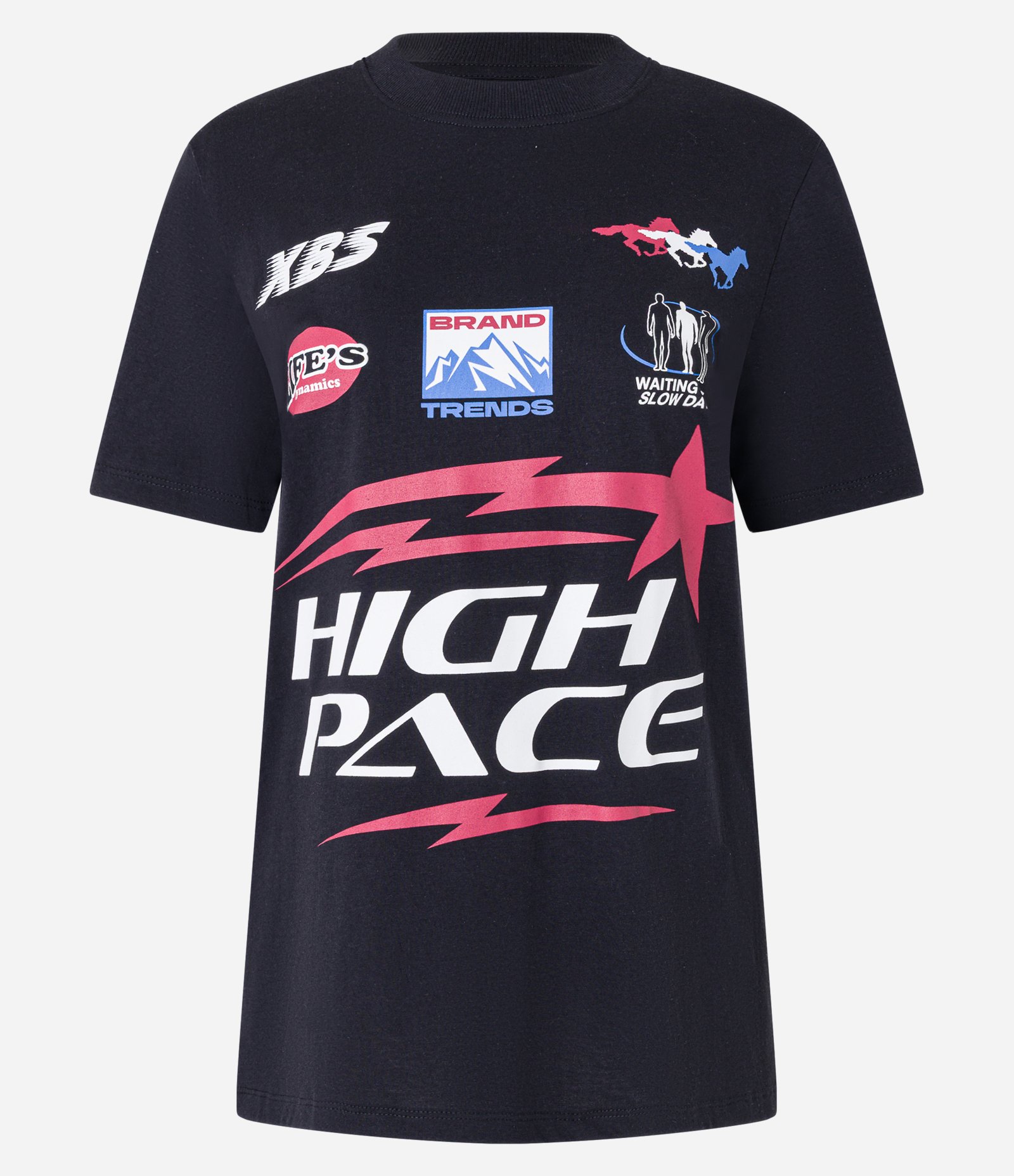 Camiseta Alongada em Algodão com Estampa Frente e Costas High Pace Preto 4