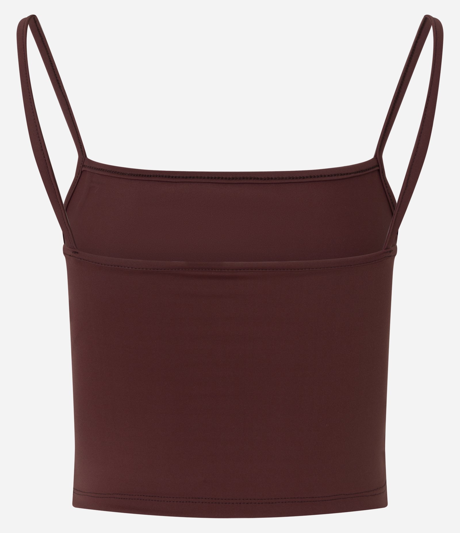 Blusa Cropped de Alcinha em Poliamida Marrom 5