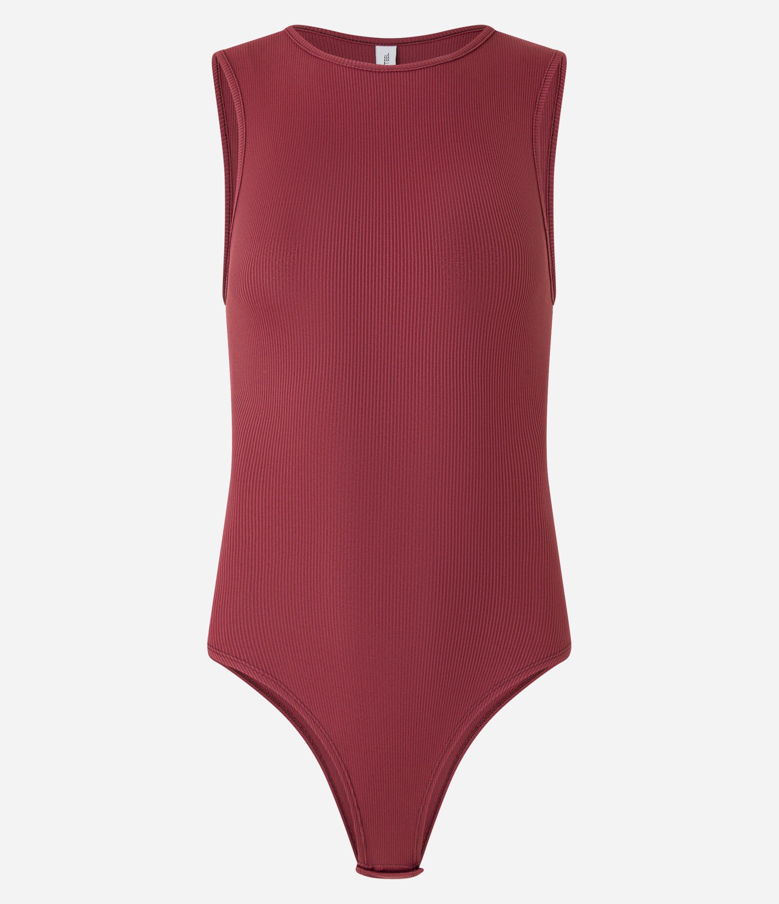 Body sem Manga em Ribana de Poliamida Bordô 6