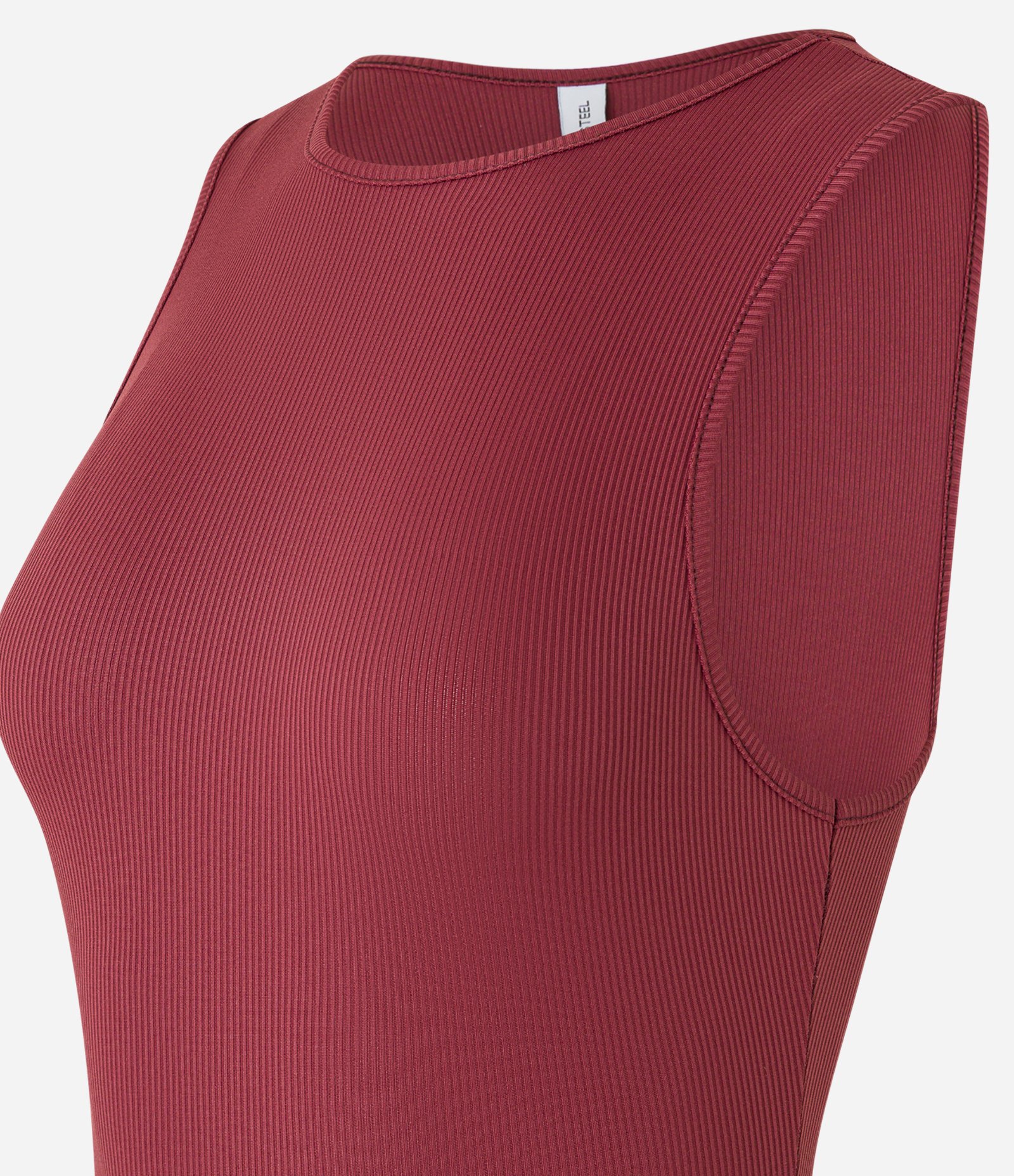 Body sem Manga em Ribana de Poliamida Bordô 7
